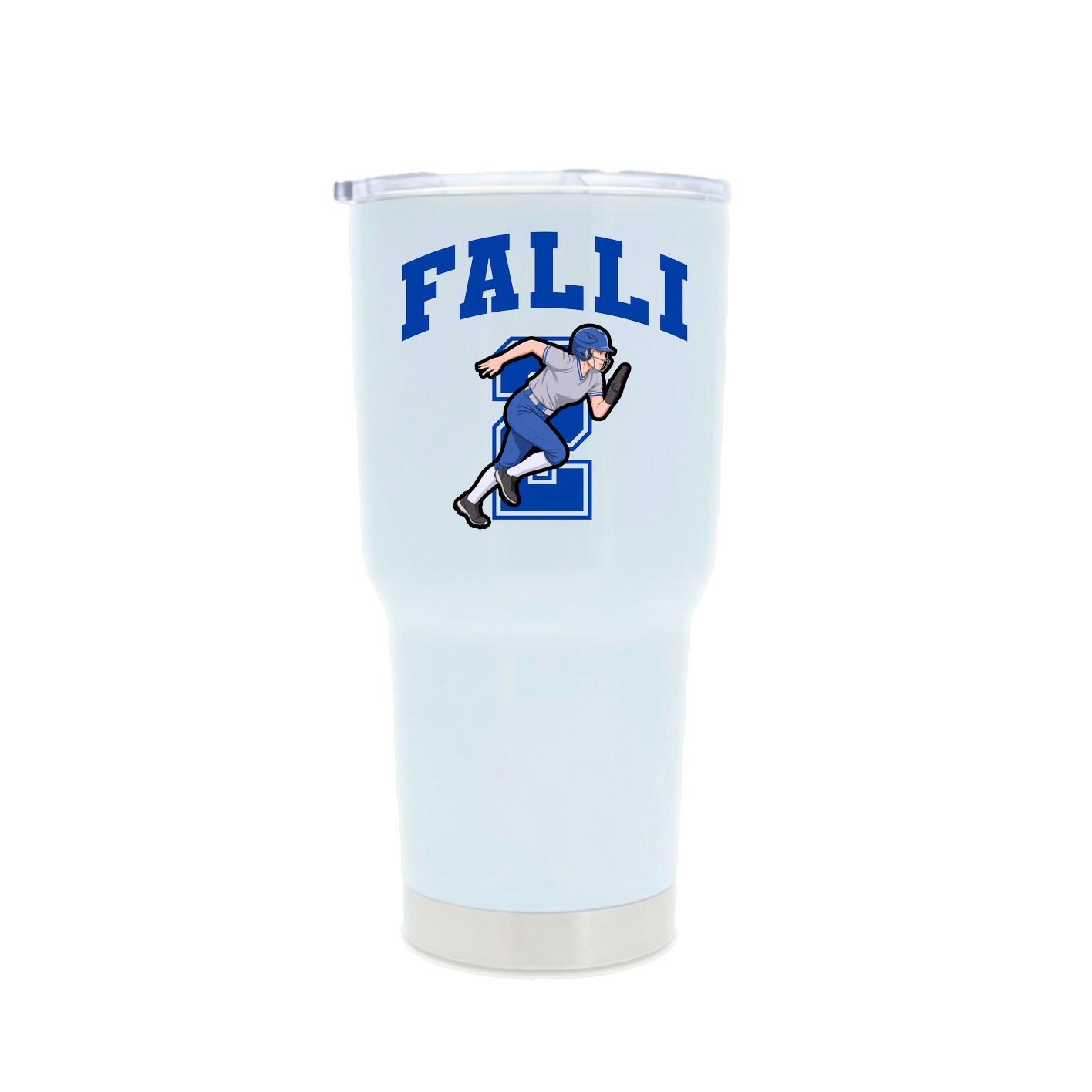 30oz Stainless Steel Tumbler — Number in White