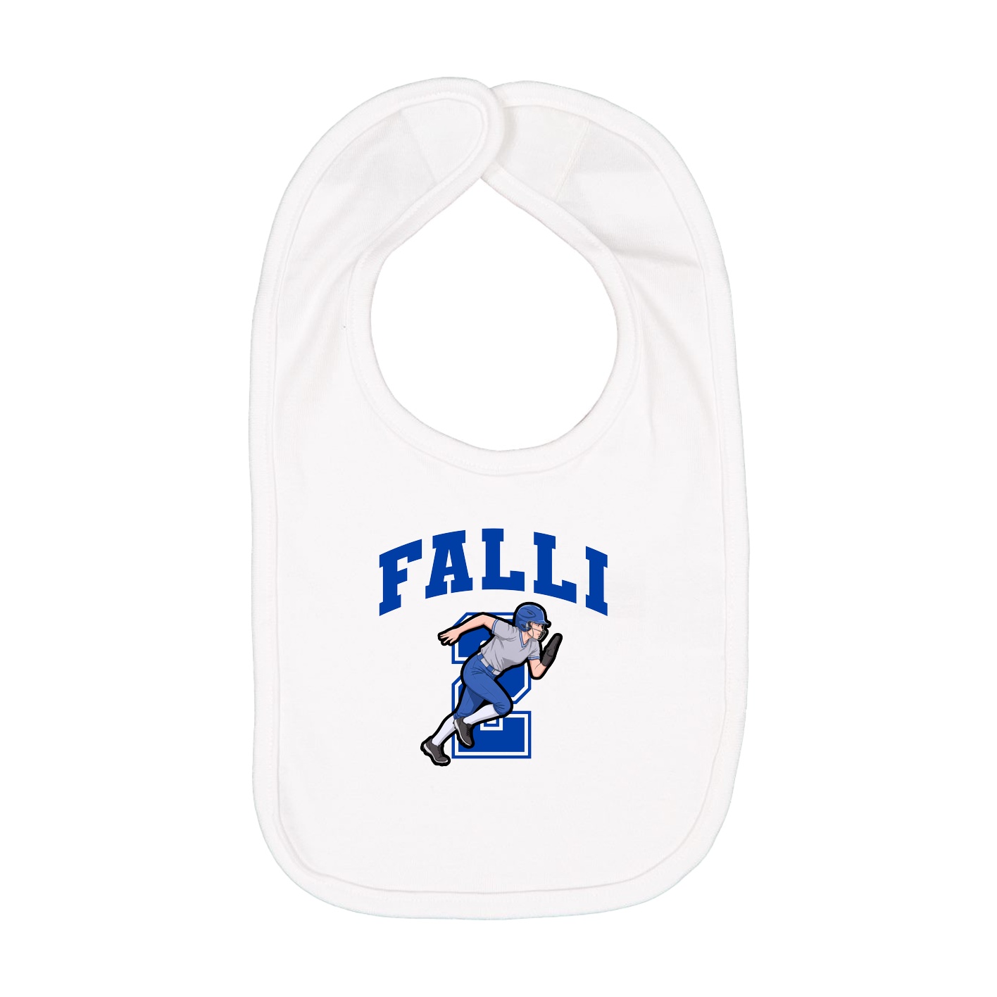 Infant Bib — Number in White