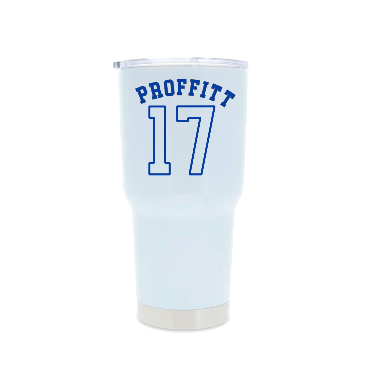 30oz Stainless Steel Tumbler — Shirsey Arch in White