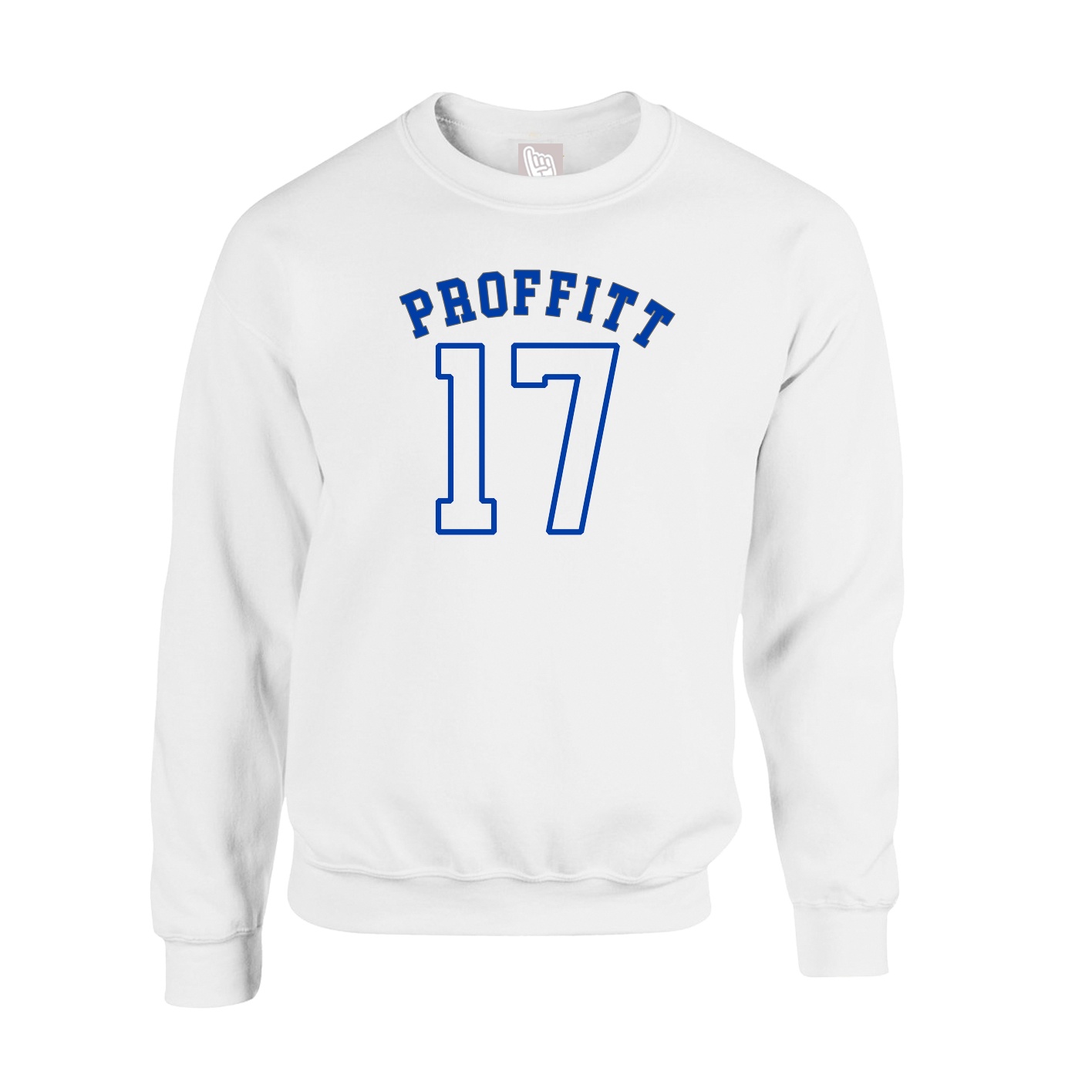 Fleece Crew — Shirsey Arch in White