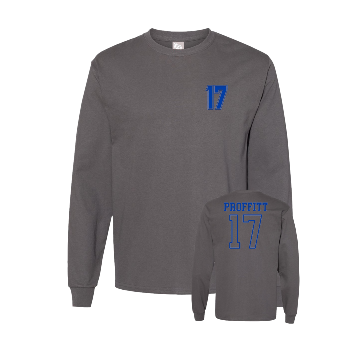 Long Sleeve Tee — Chest Back in Grey