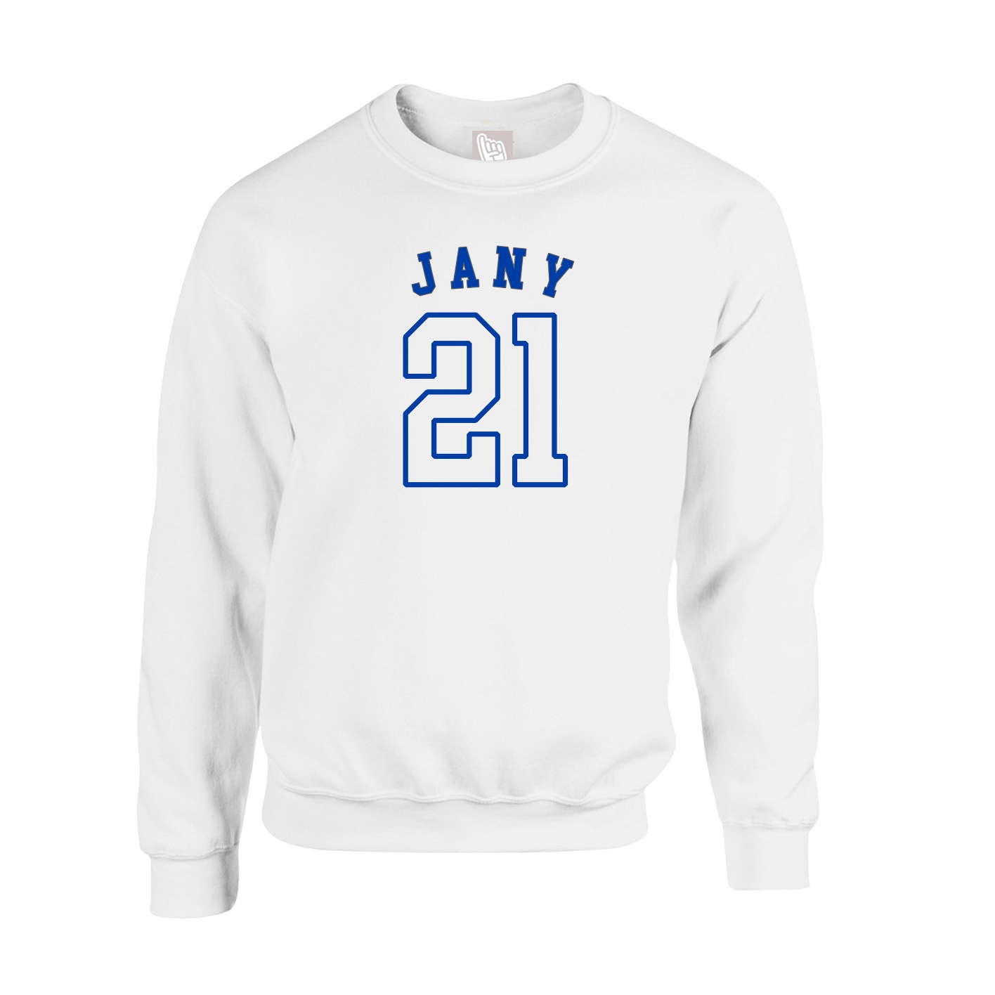 Fleece Crew — Shirsey Arch in White