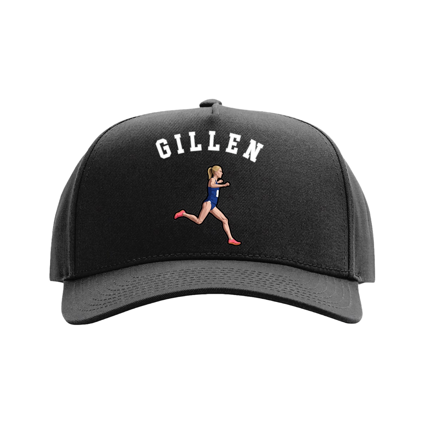 Full Fabric Five-Panel Champ Cap — Shirsey Arch in Black