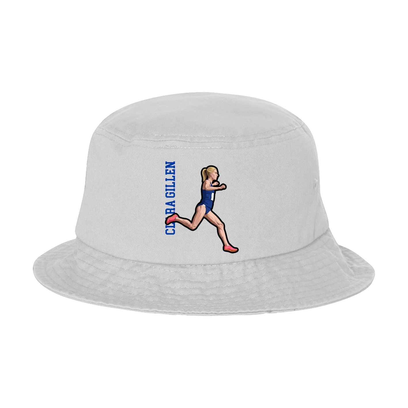 Bucket Cap — Name Vertical in White