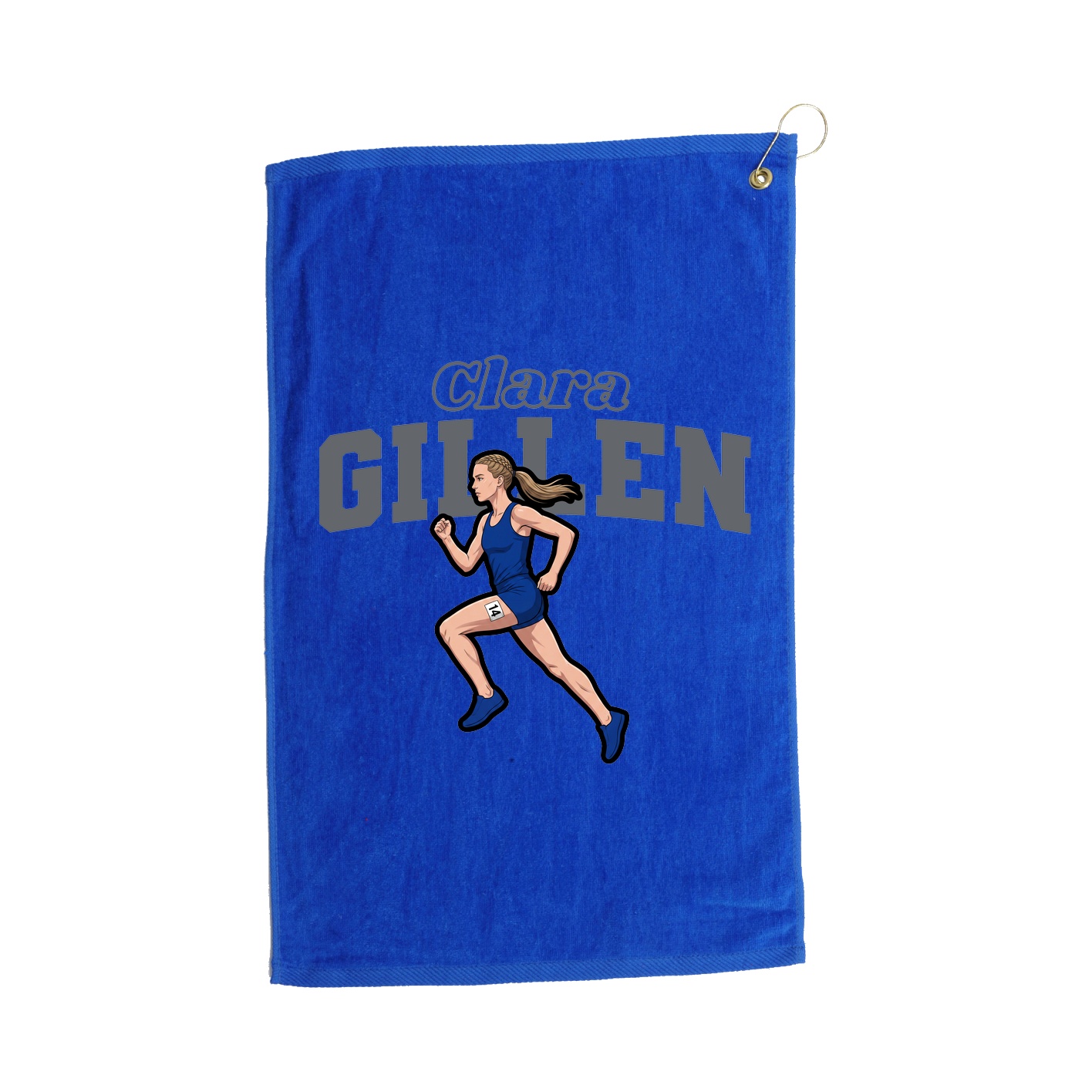 Golf Towel — Name Arch in Royal