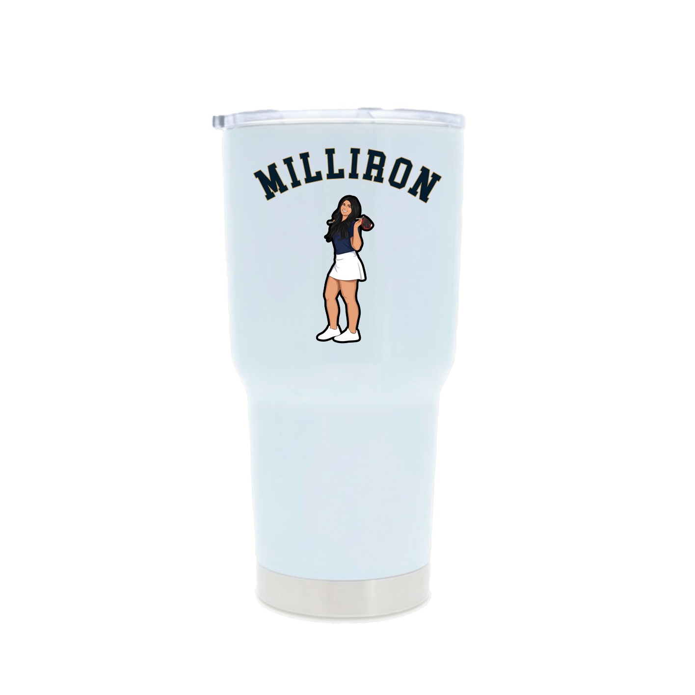 30oz Stainless Steel Tumbler — Shirsey Arch in White