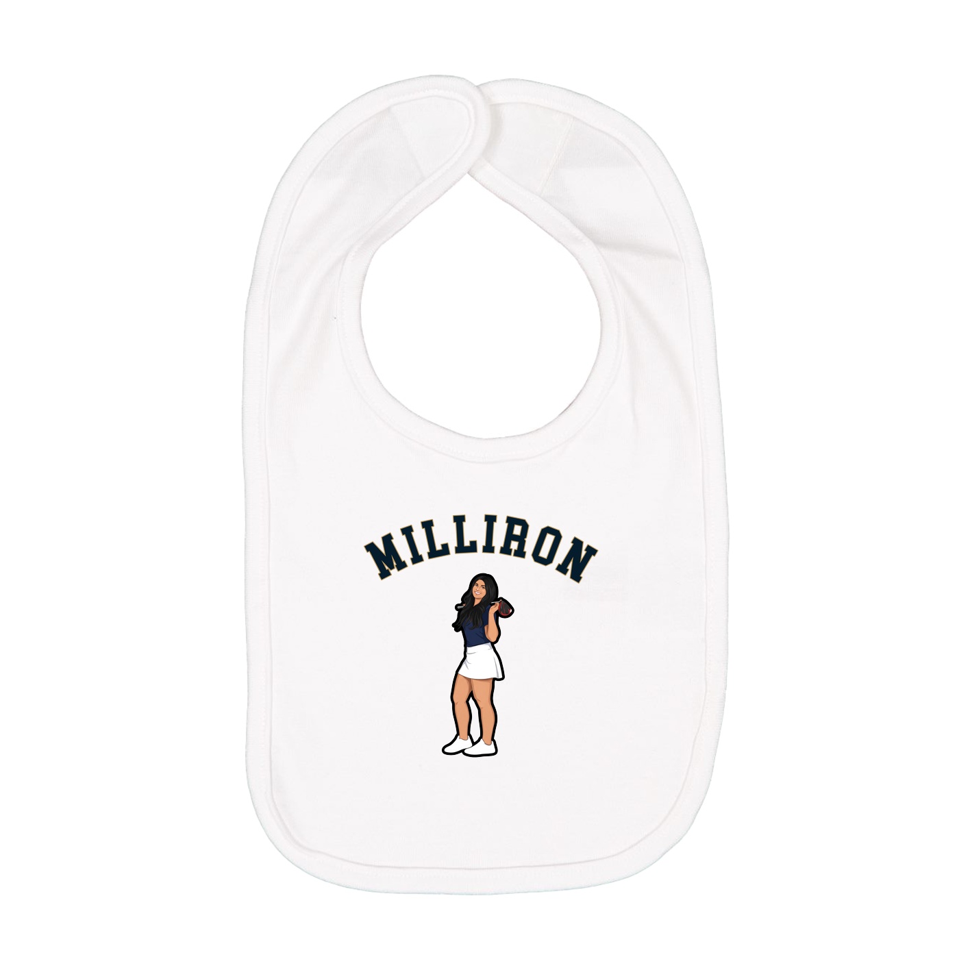 Infant Bib — Shirsey Arch in White