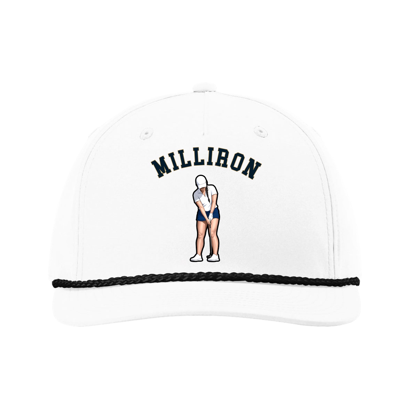 Five-Panel Classic Rope Cap — Shirsey Arch in White