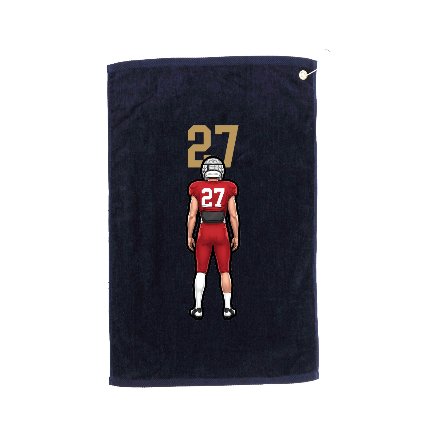 Golf Towel — Number Top in Navy