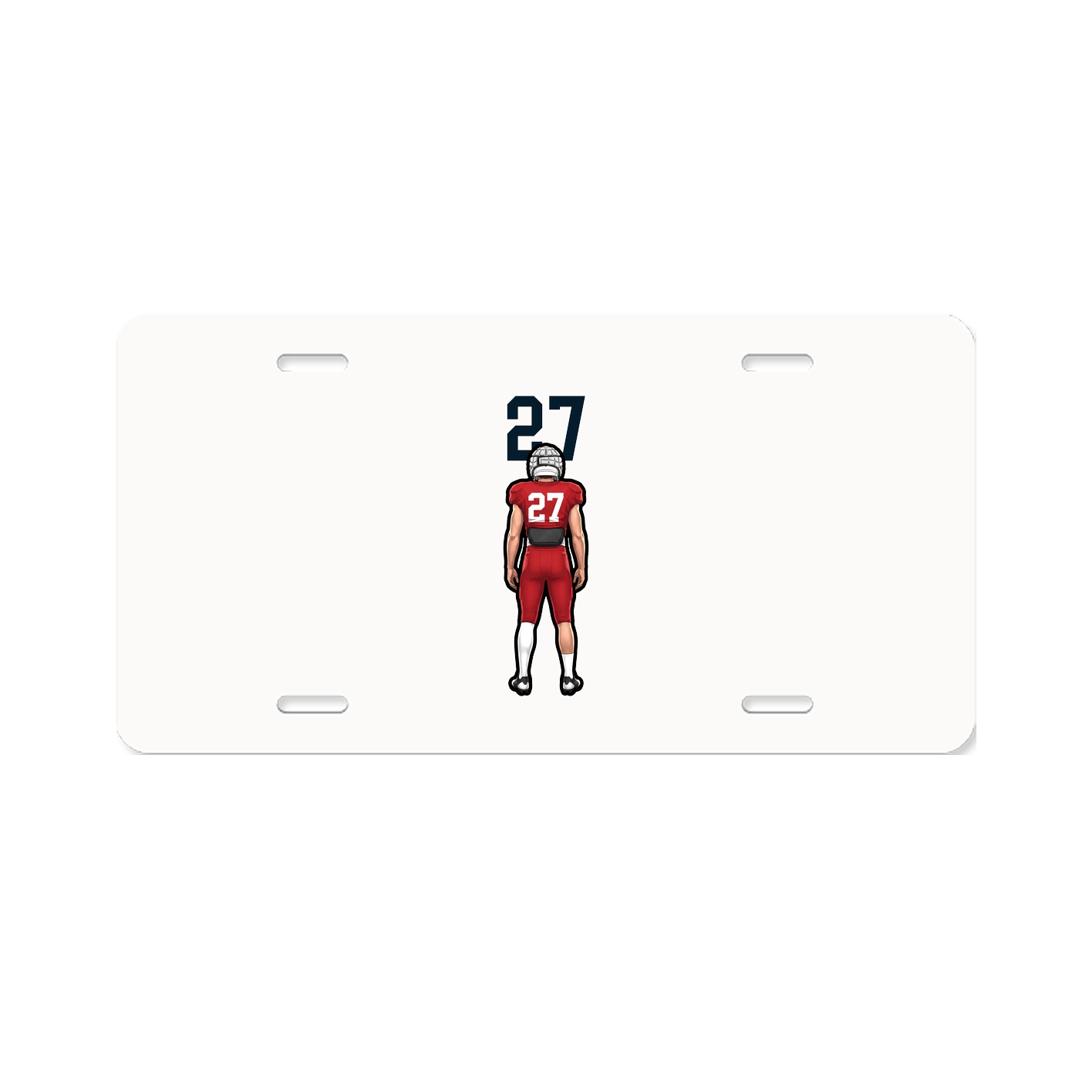 License Plate — Number Top in Classic