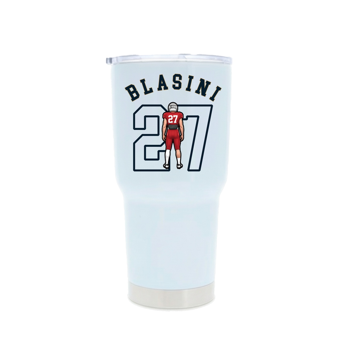 30oz Stainless Steel Tumbler — Shirsey Arch in White