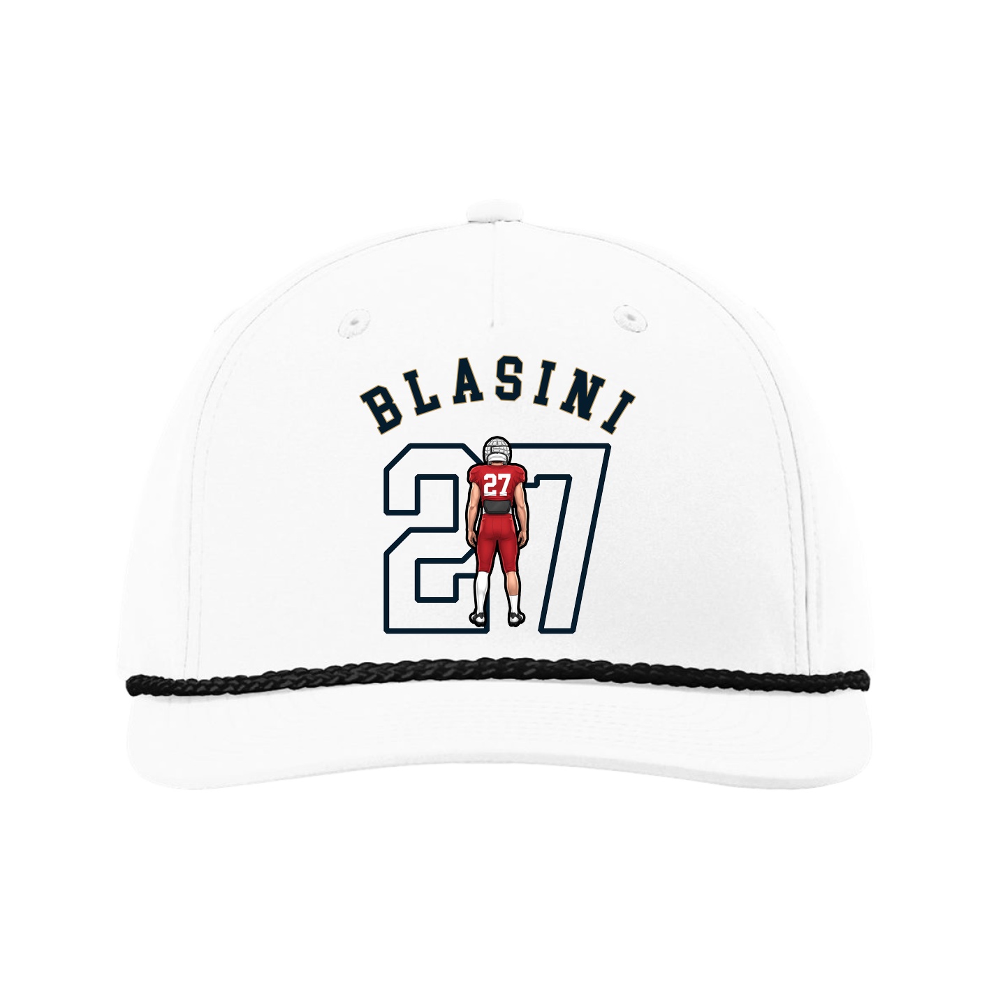 Five-Panel Classic Rope Cap — Shirsey Arch in White
