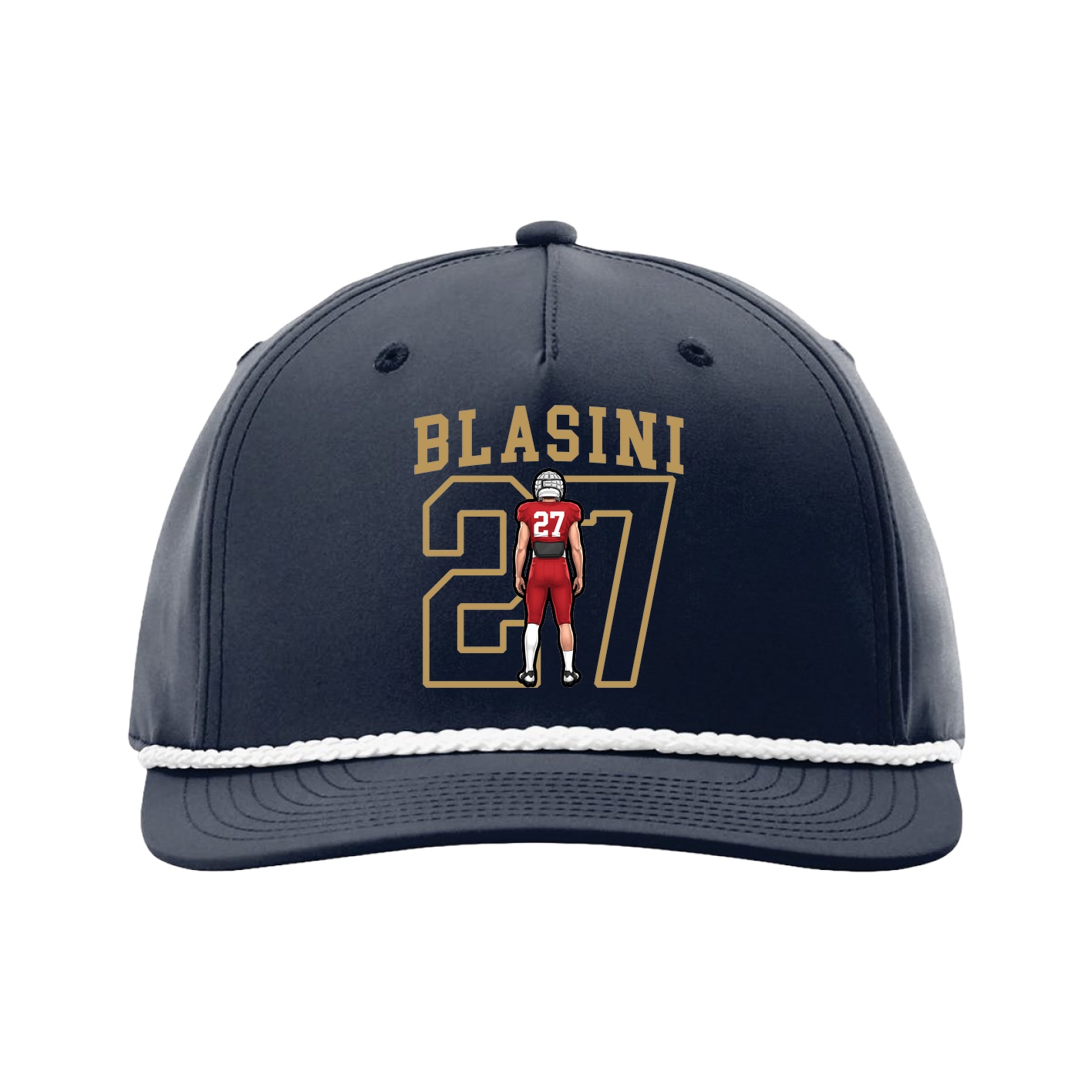 Five-Panel Classic Rope Cap — Shirsey in Navy
