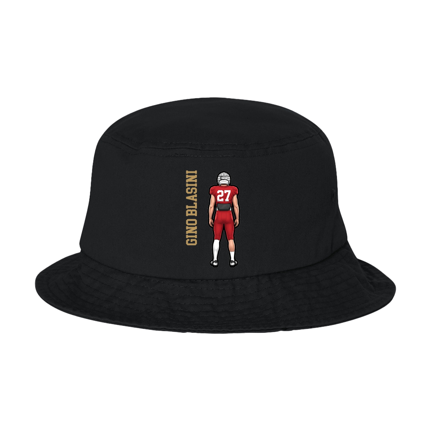 Bucket Cap — Name Vertical in Black