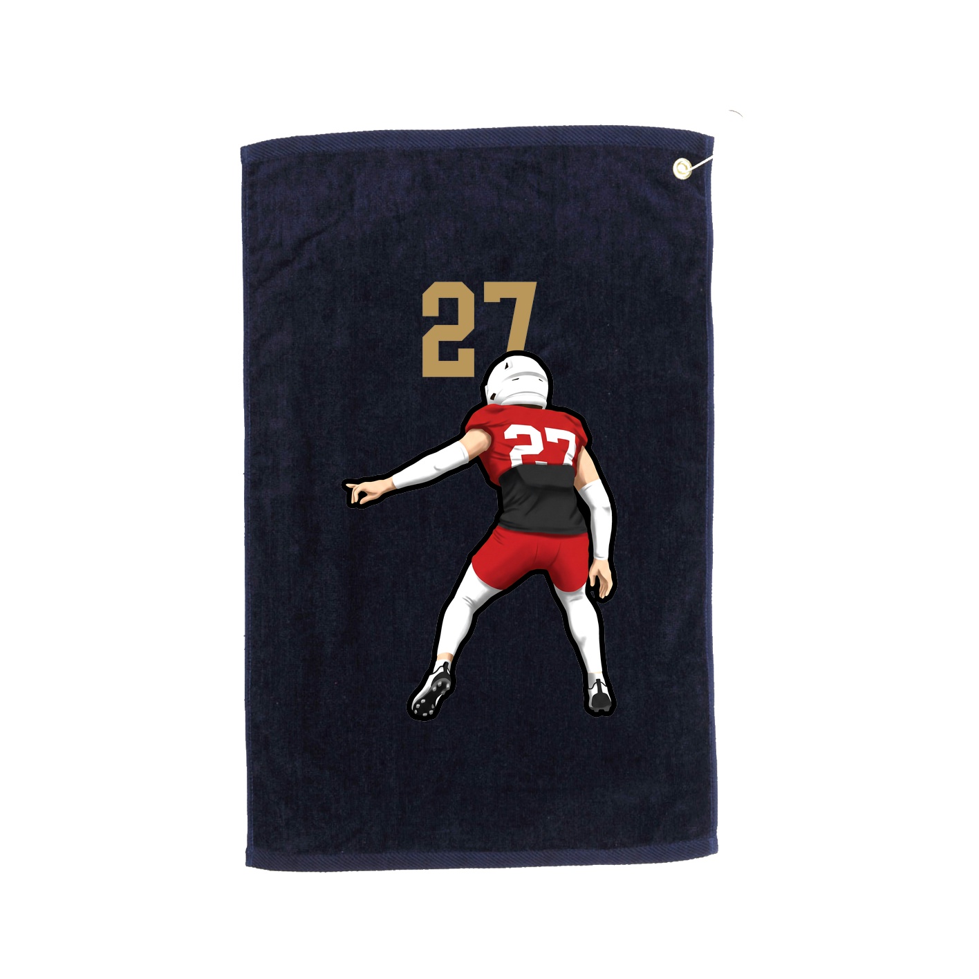 Golf Towel — Number Top in Navy