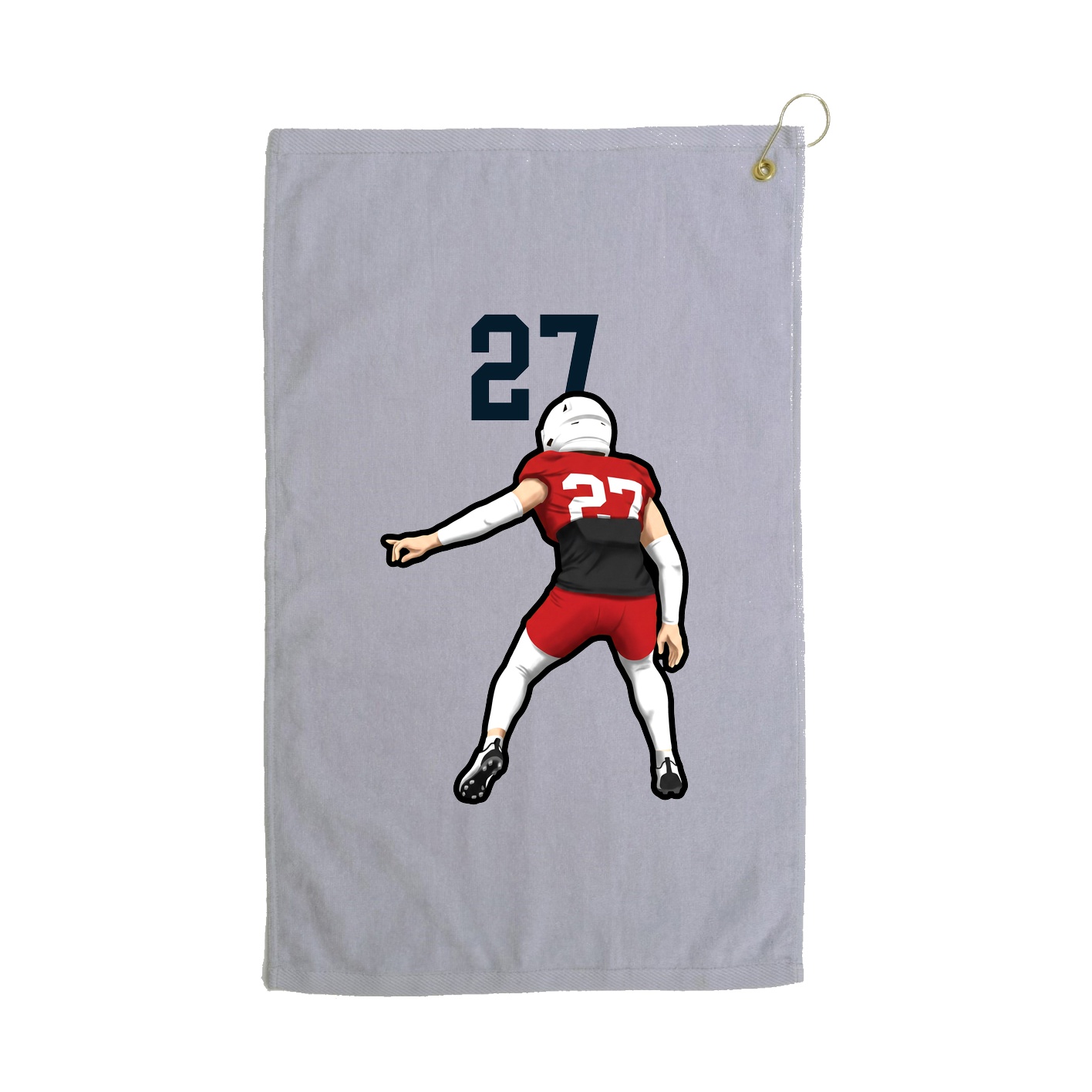 Golf Towel — Number Top in Grey