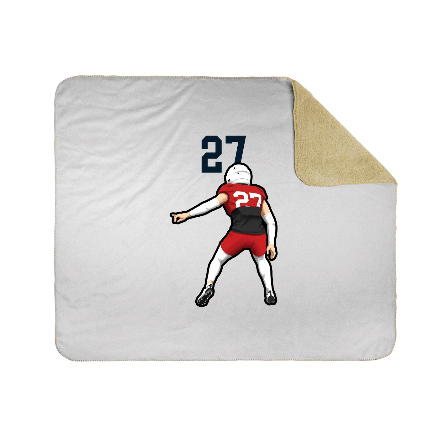 Throw Blanket — Number Top in White