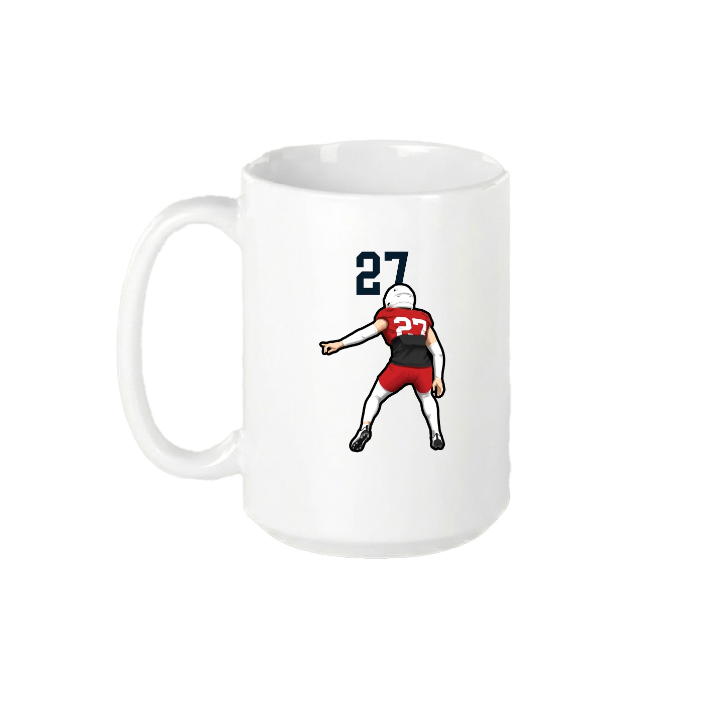 15oz Coffee Mug — Number Top in White