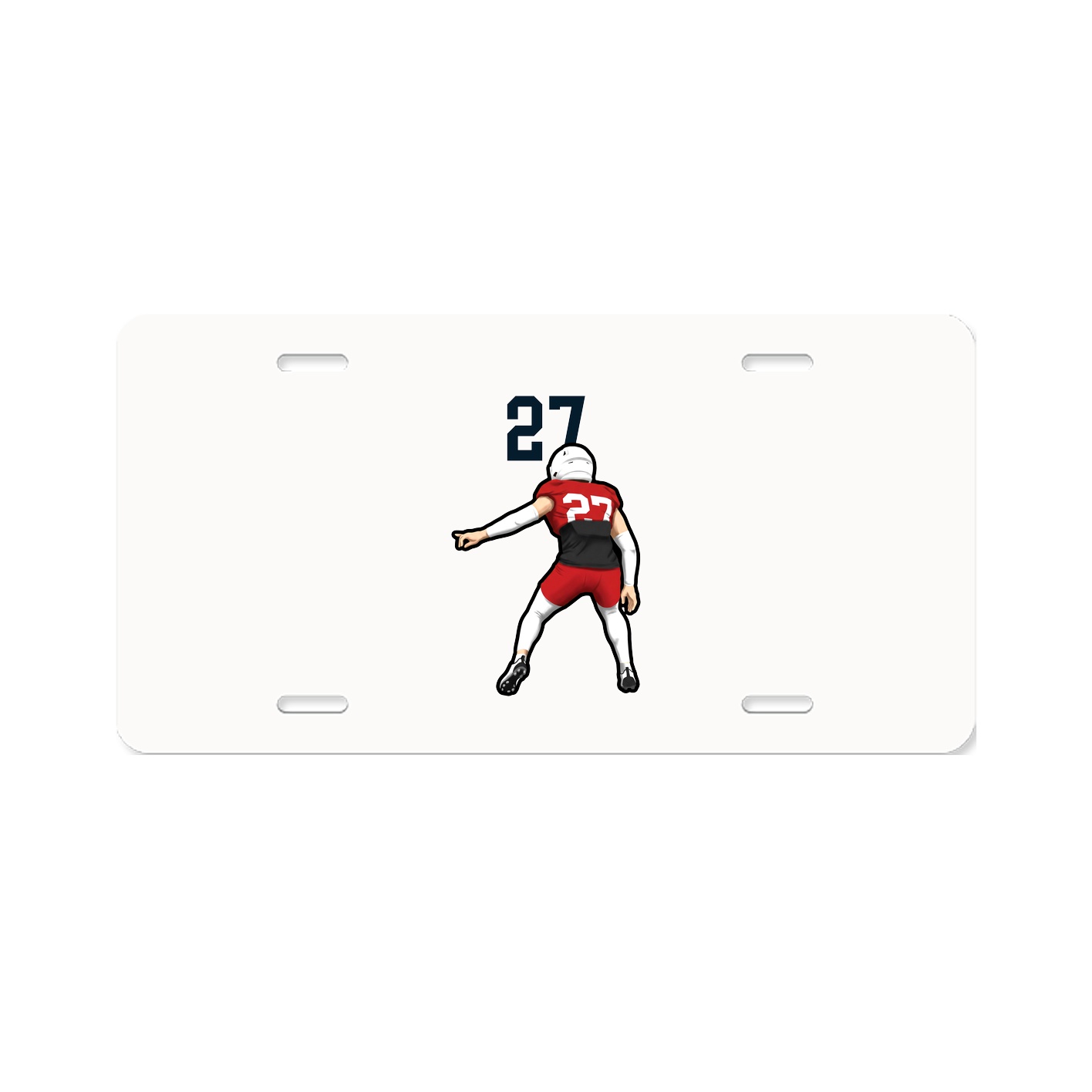 License Plate — Number Top in Classic