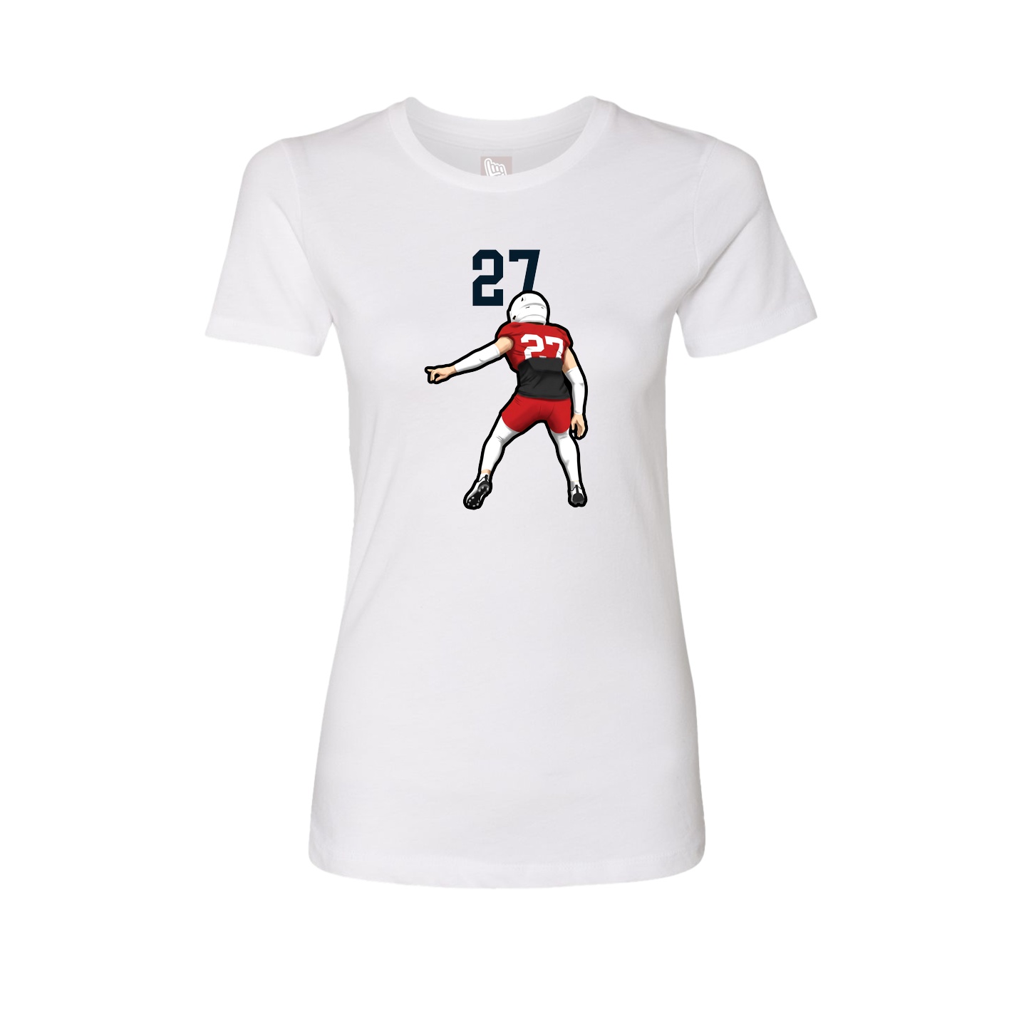 Fitted Women's Tee — Number Top in White