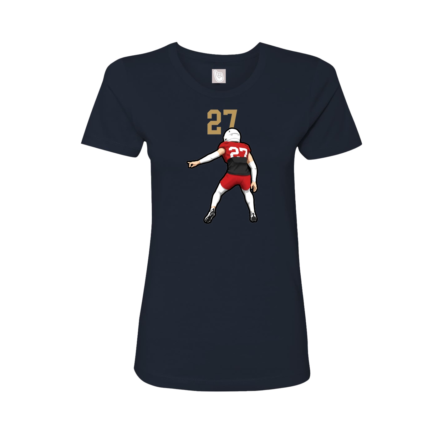 Womens Tee — Number Top in Navy