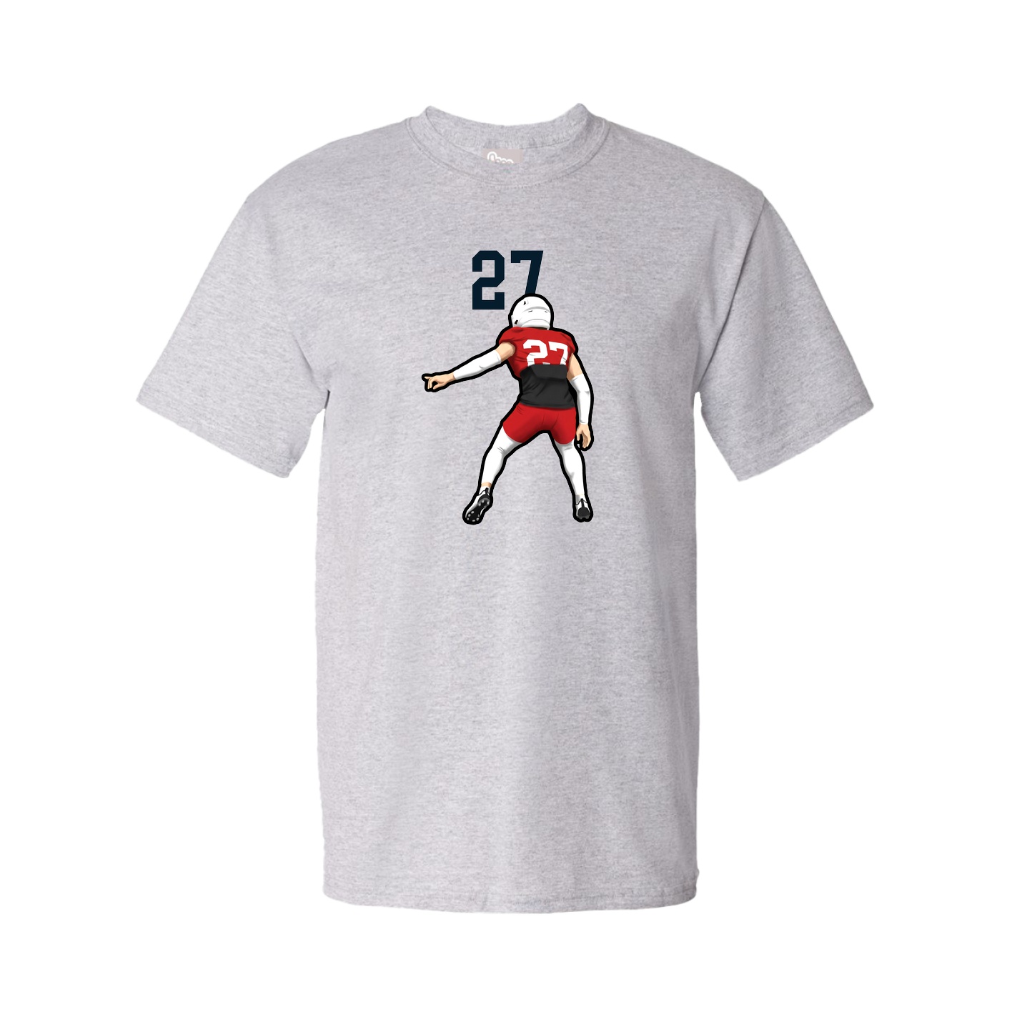 Youth Tee — Number Top in Grey