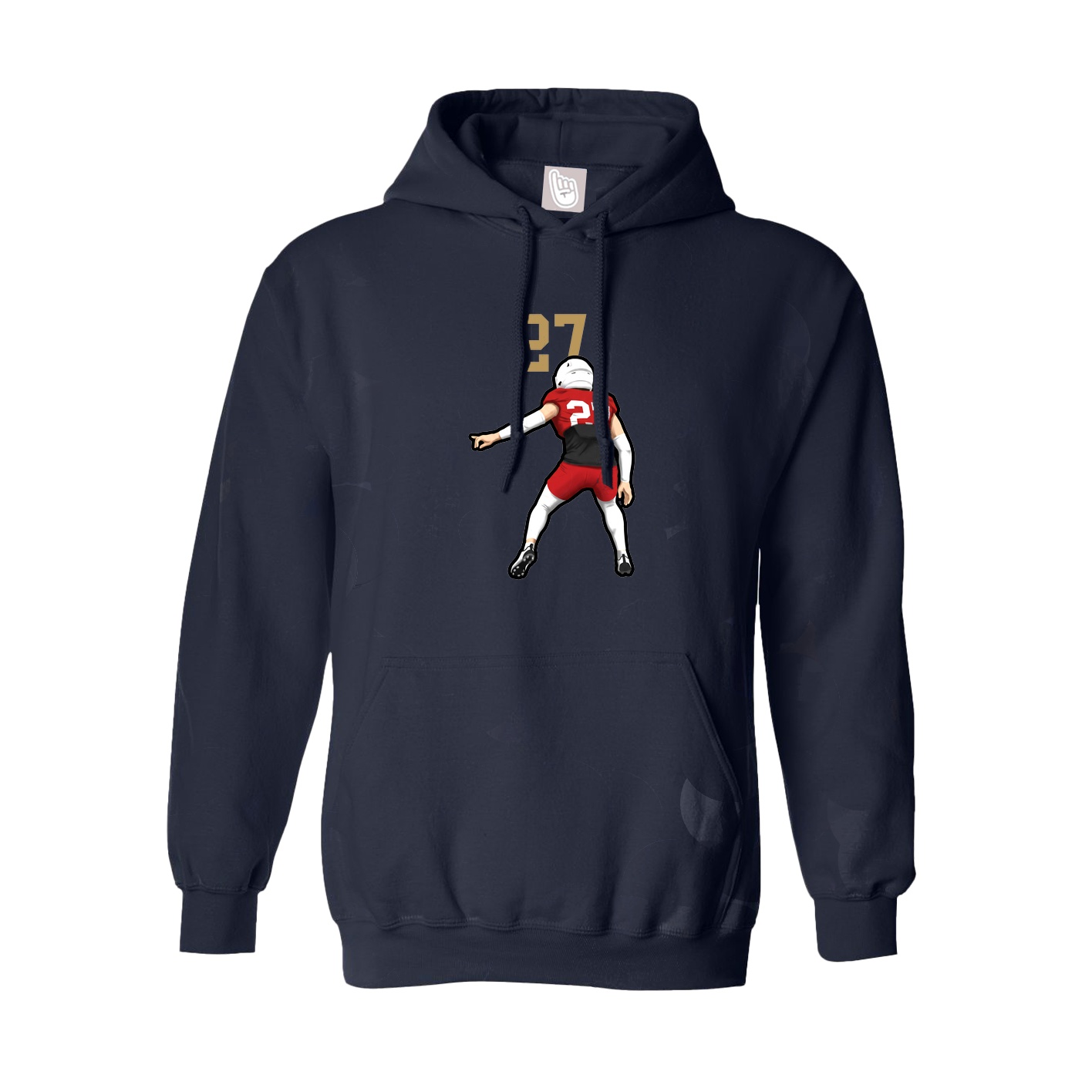 Hoodie — Number Top in Navy