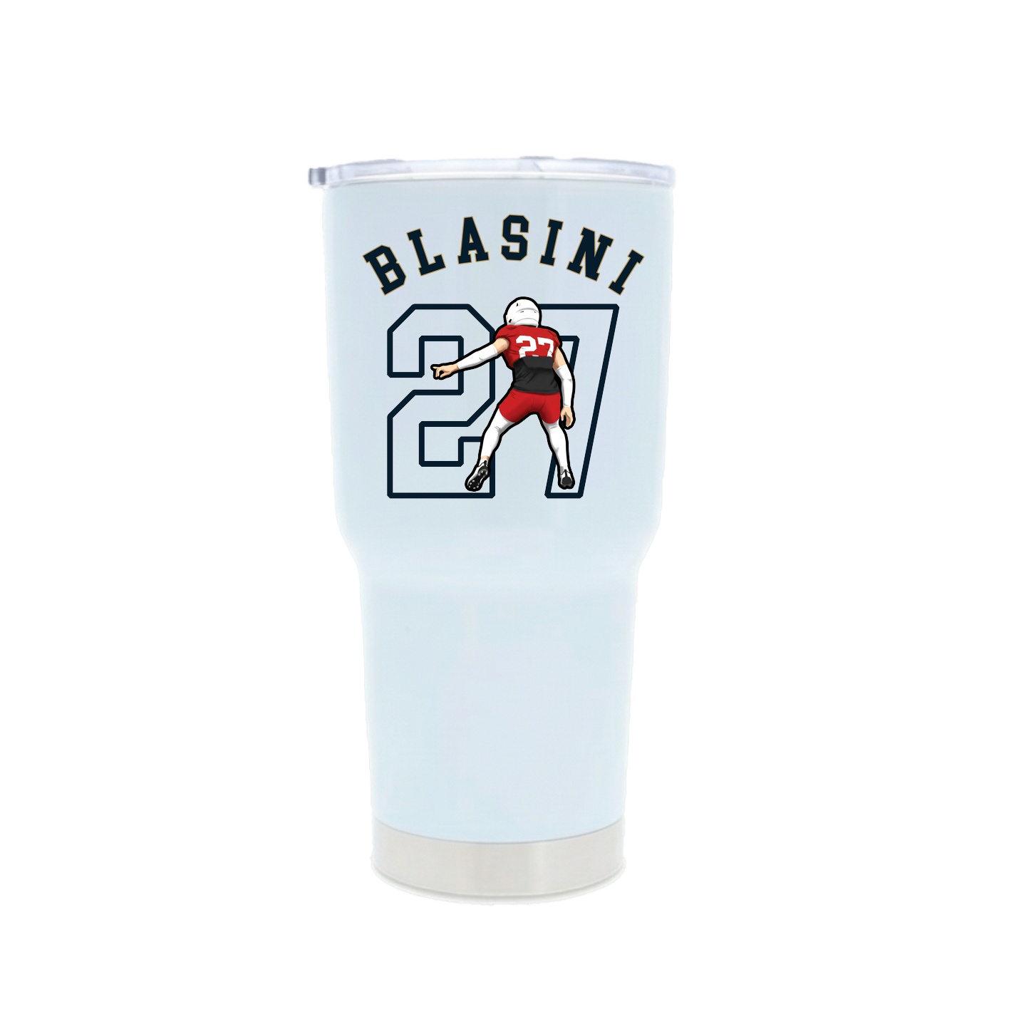 30oz Stainless Steel Tumbler — Shirsey Arch in White
