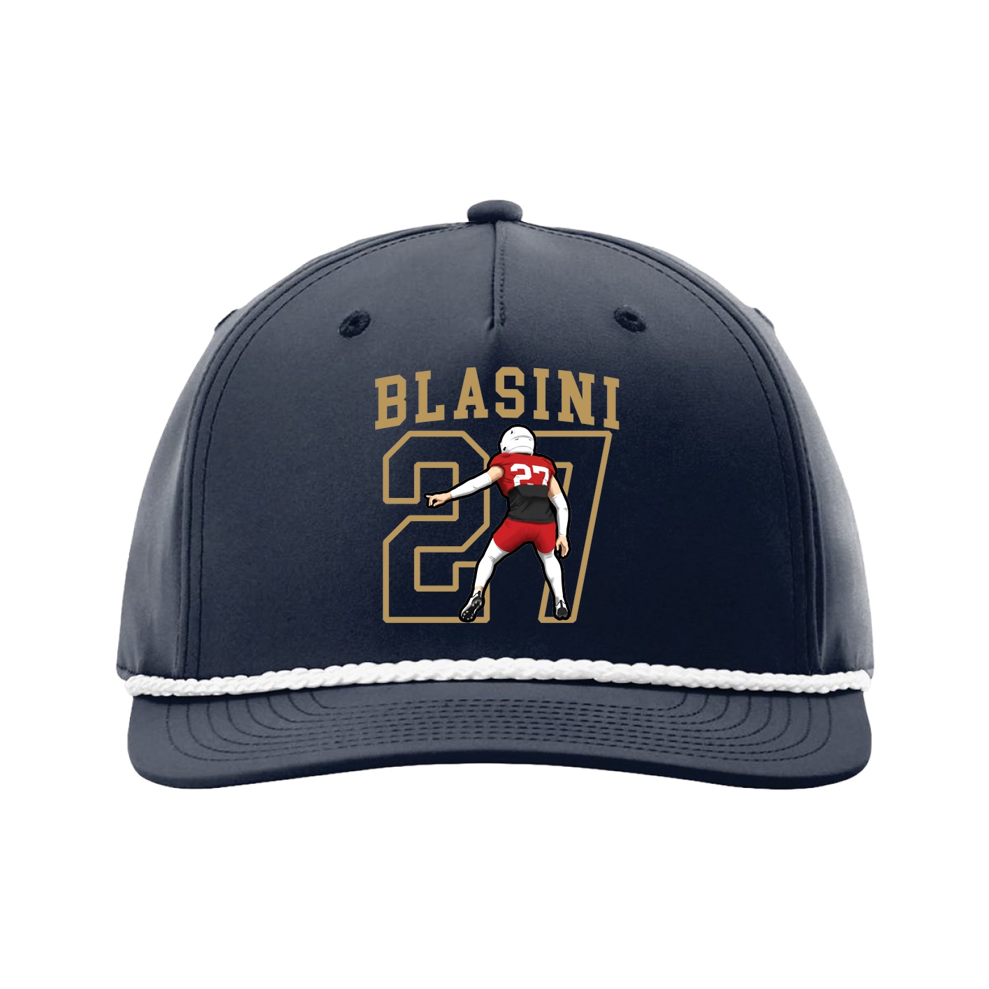 Five-Panel Classic Rope Cap — Shirsey in Navy