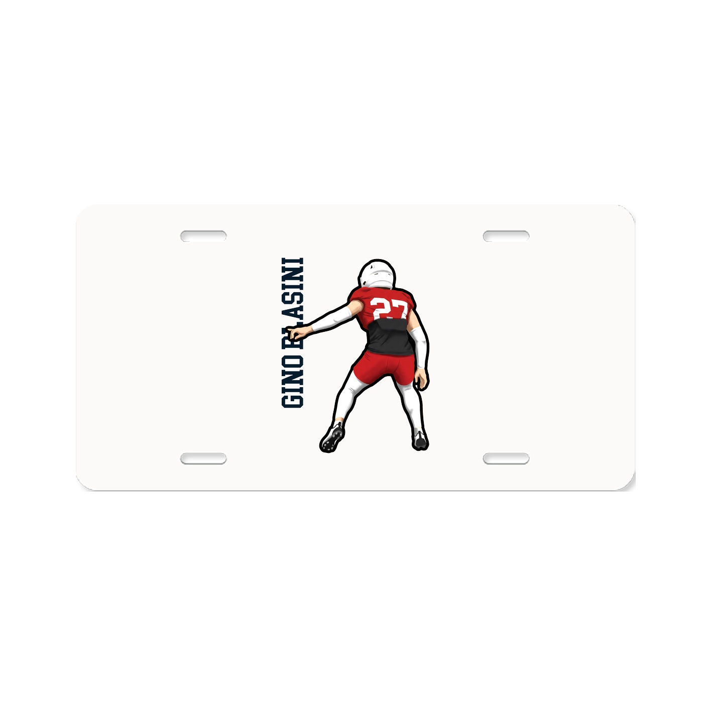 License Plate — Name Vertical in Classic