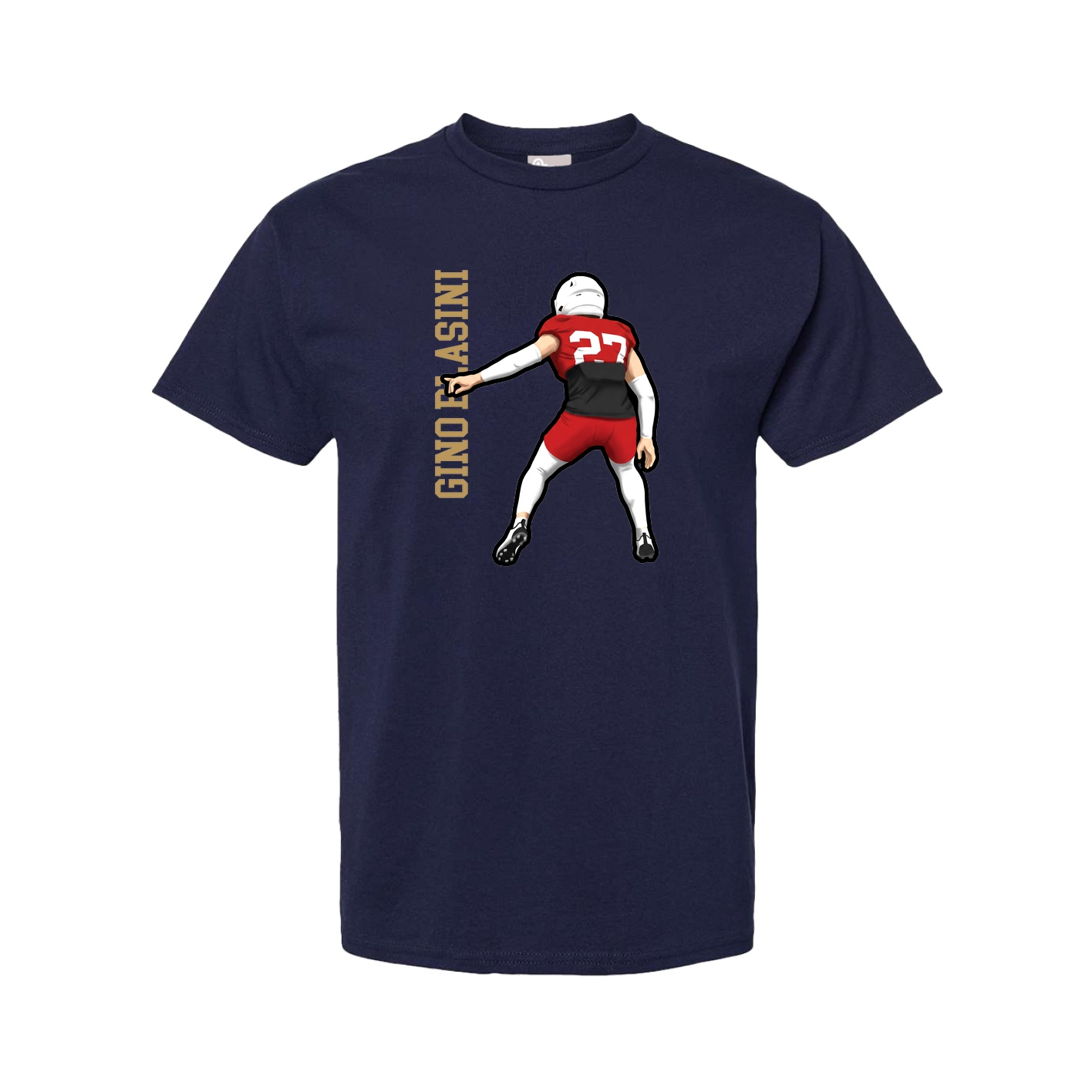 Tee — Name Vertical in Navy