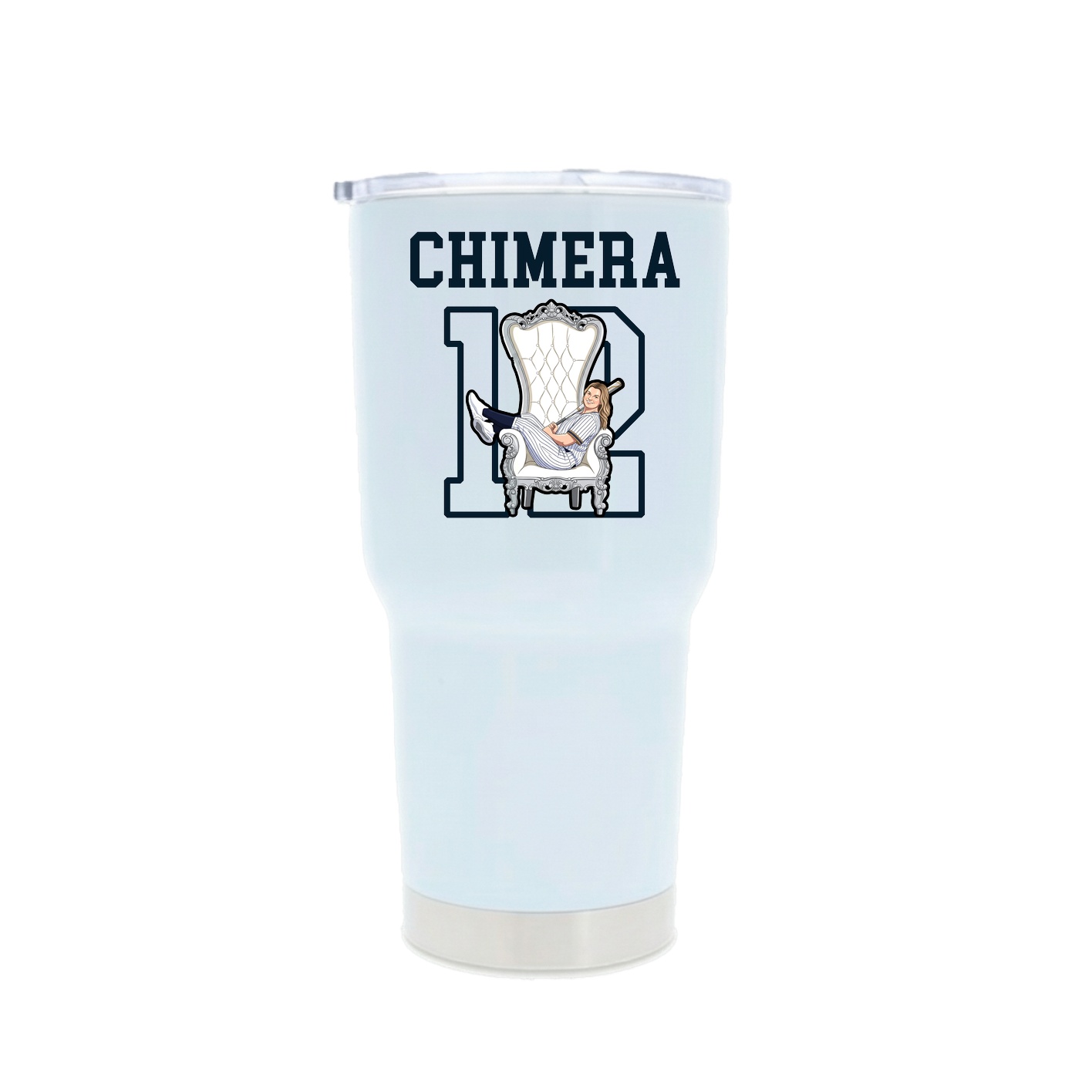 30oz Stainless Steel Tumbler — Shirsey in White