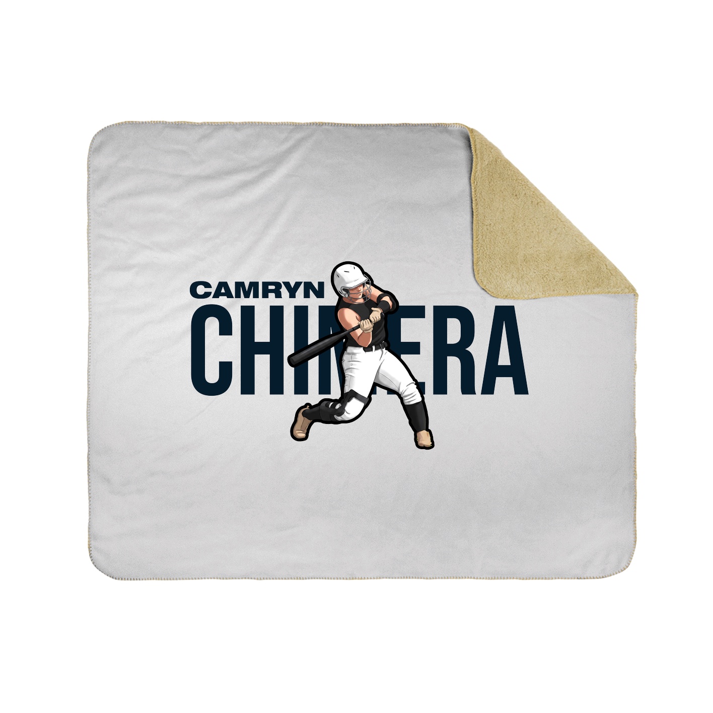 Throw Blanket — Player Name in White