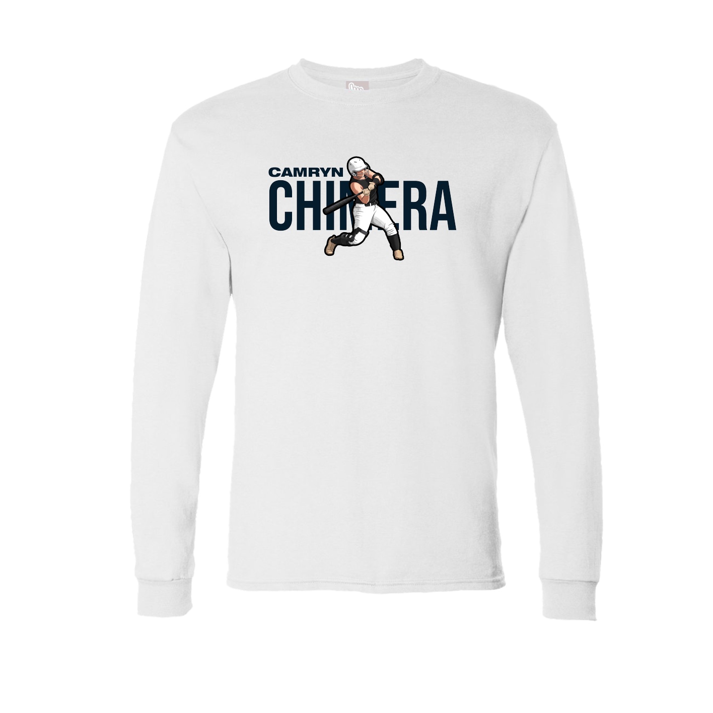 Long Sleeve Tee — Player Name in White