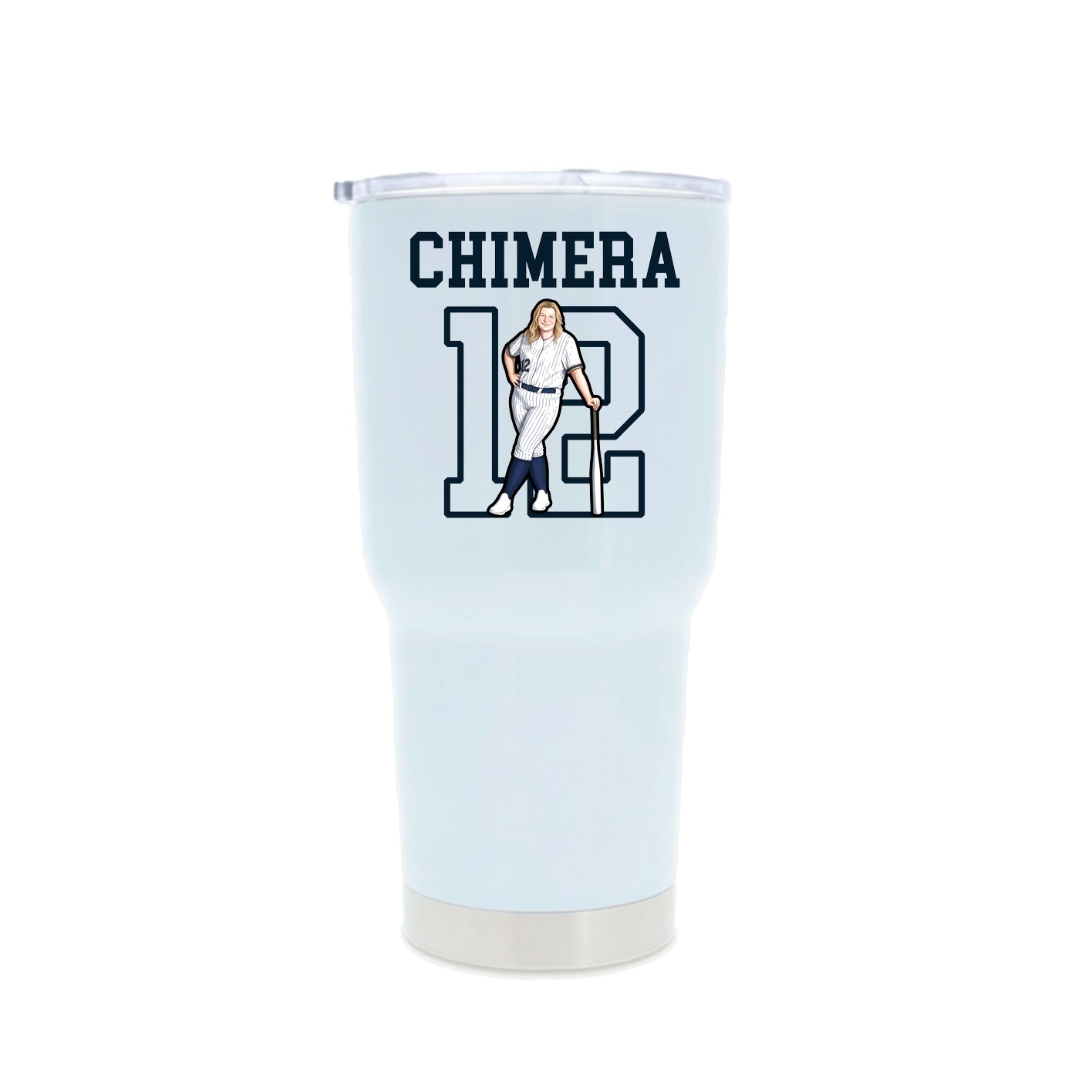 30oz Stainless Steel Tumbler — Shirsey in White