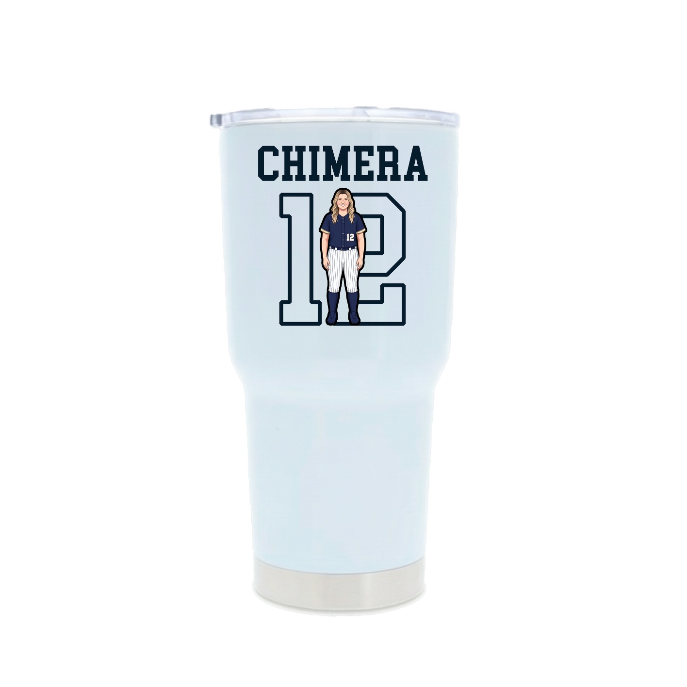 30oz Stainless Steel Tumbler — Shirsey in White