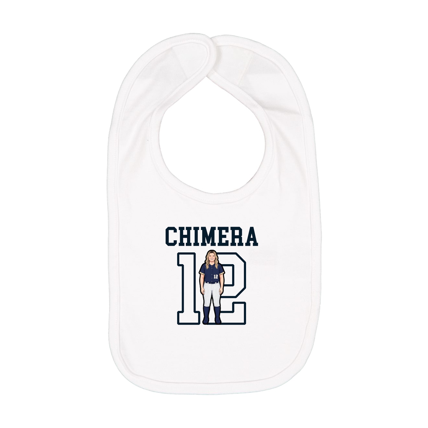 Infant Bib — Shirsey in White