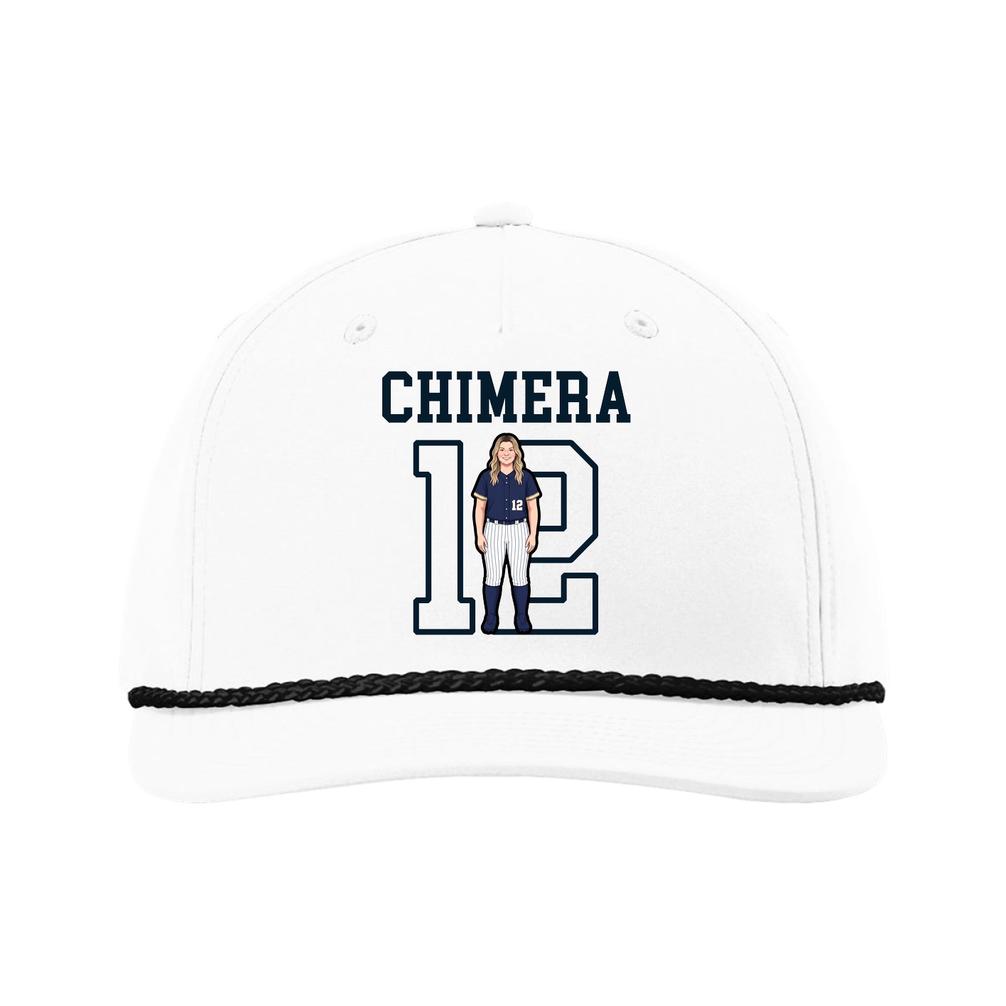 Five-Panel Classic Rope Cap — Shirsey in White