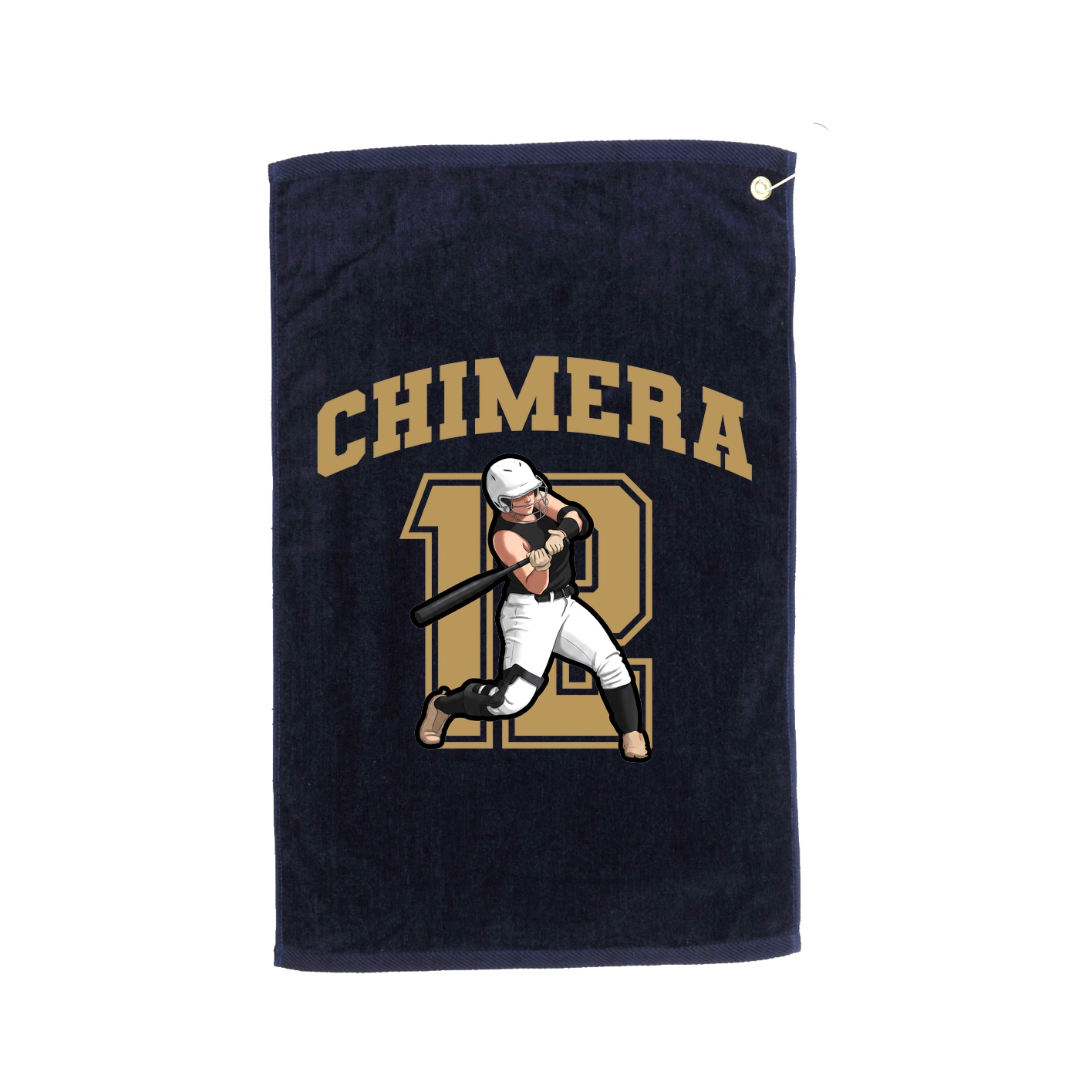 Golf Towel — Number in Navy