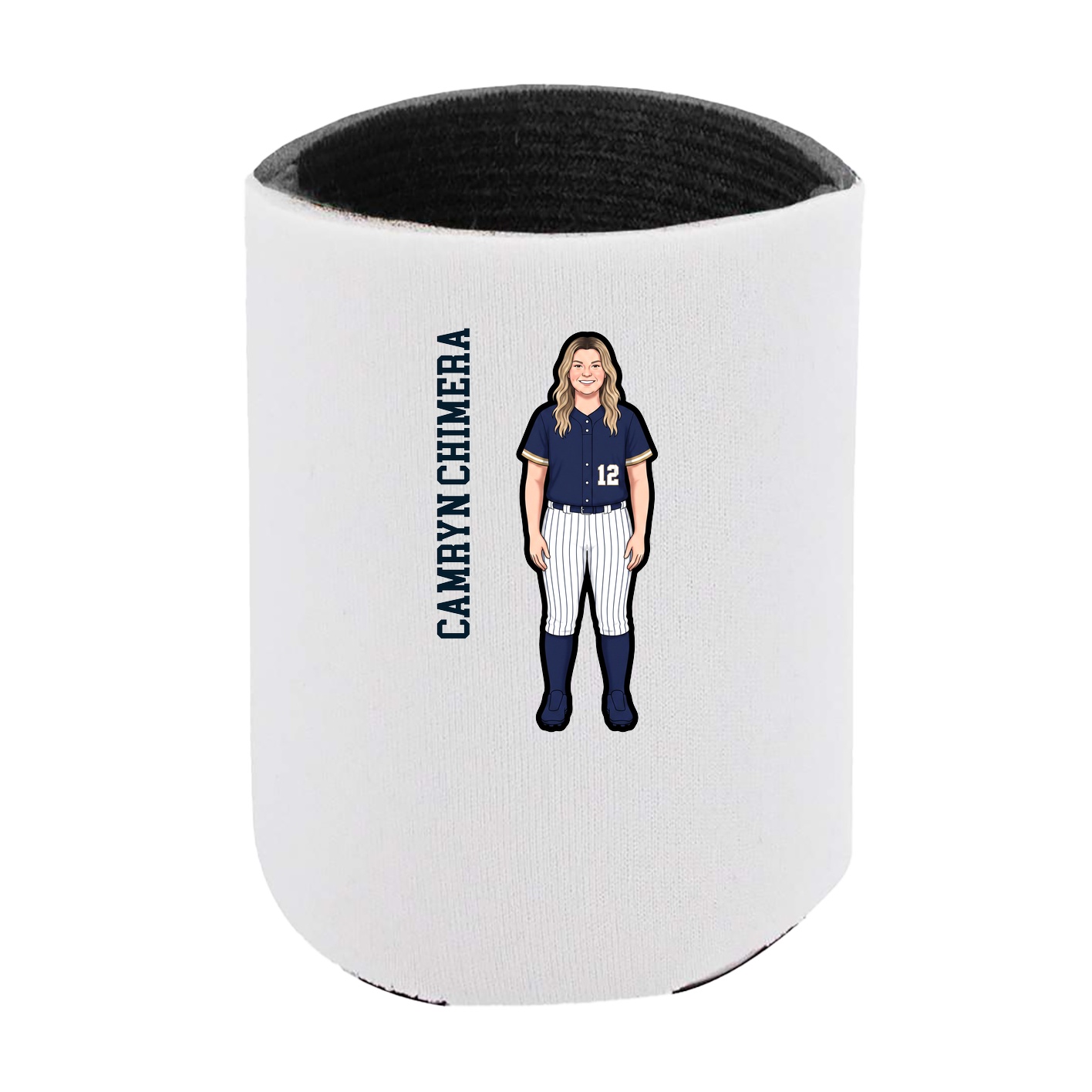Can Holder — Name Vertical in White