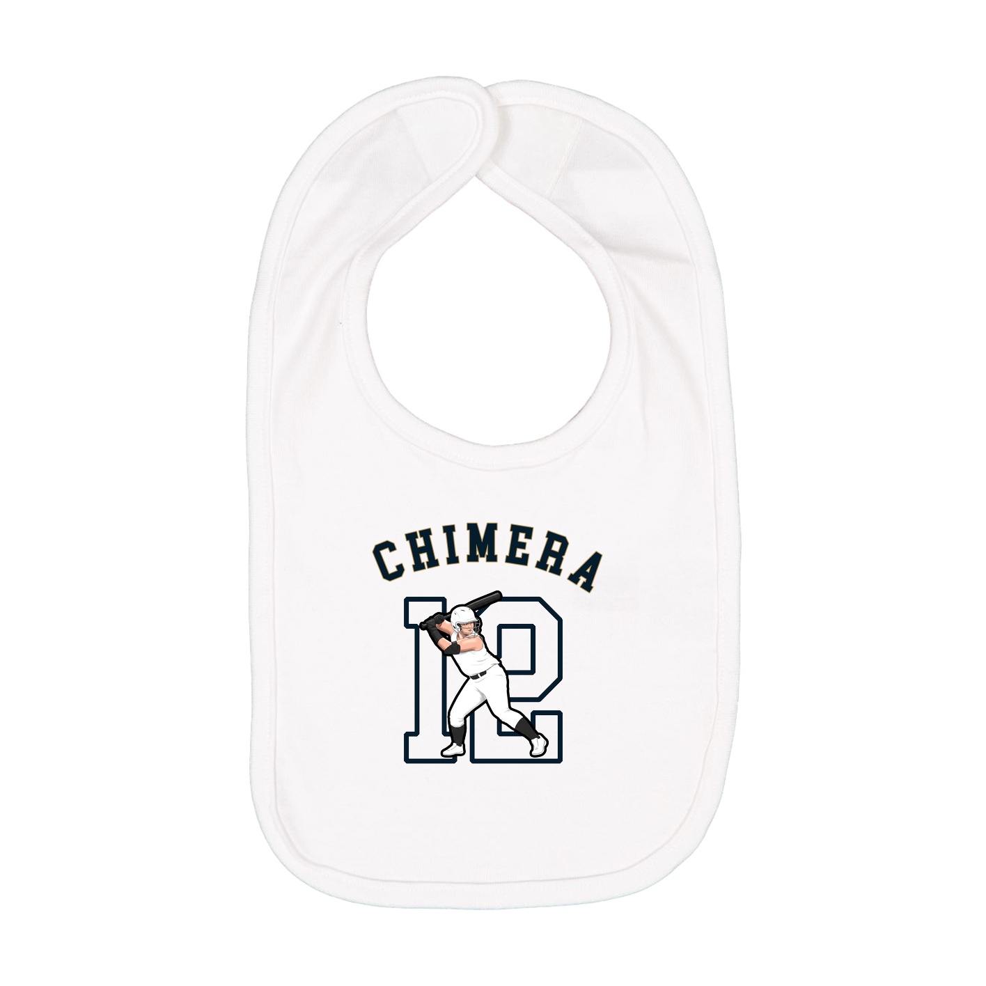 Infant Bib — Shirsey Arch in White