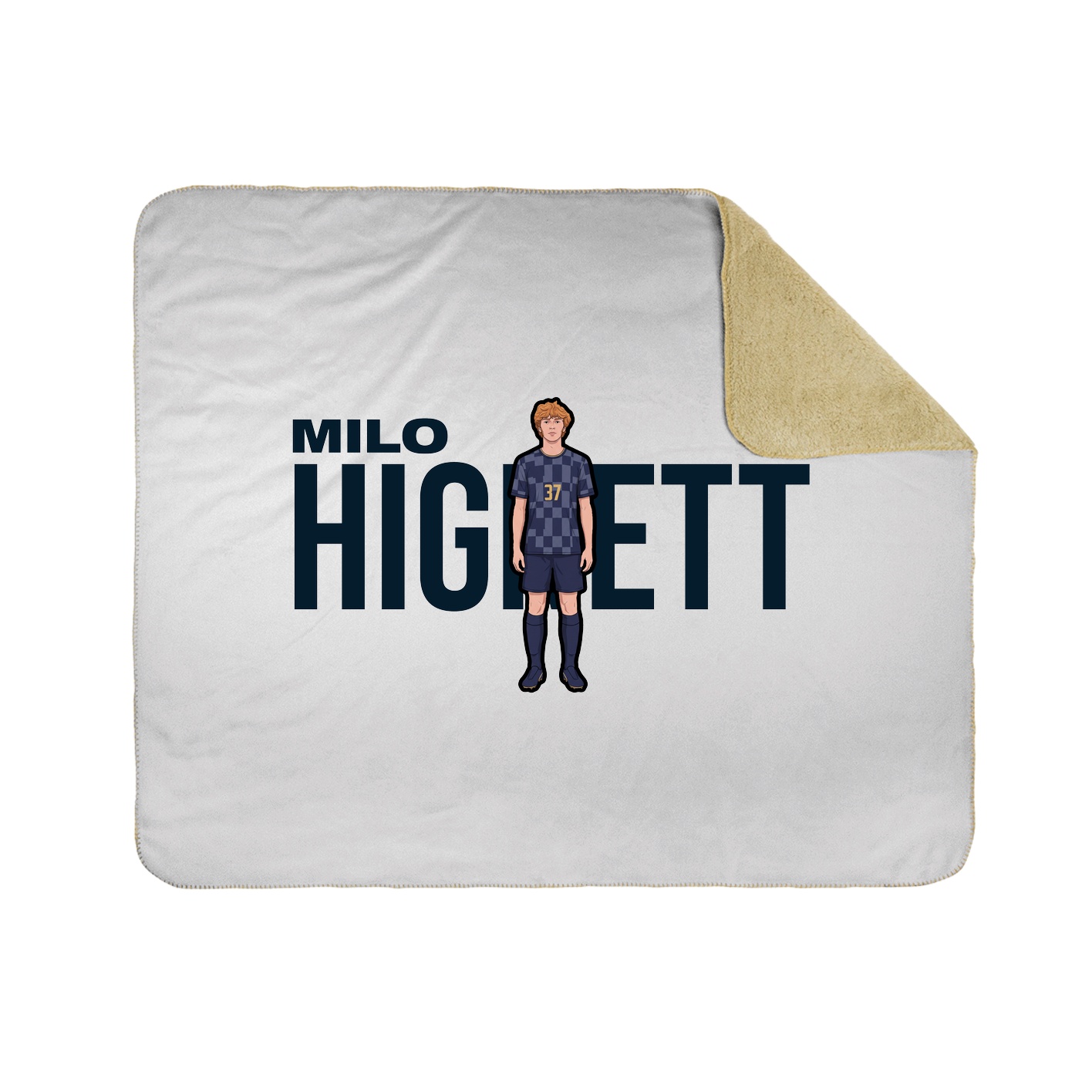 Throw Blanket — Player Name in White
