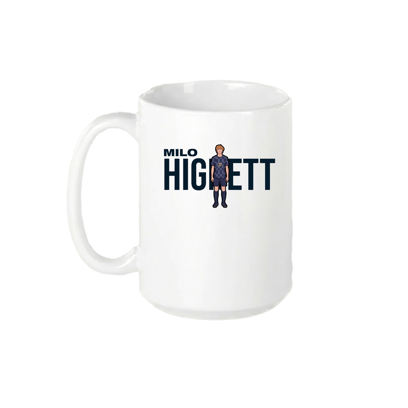 15oz Coffee Mug — Player Name in White
