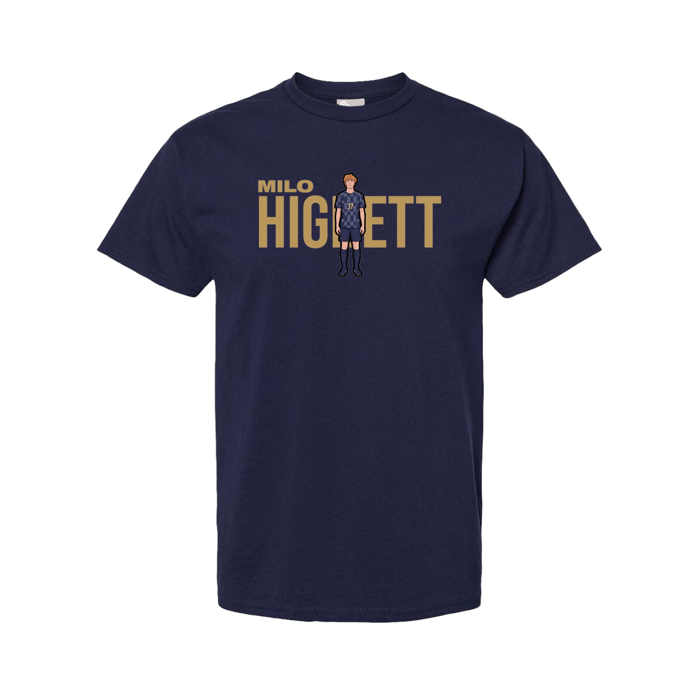 Youth Tee — Player Name in Navy