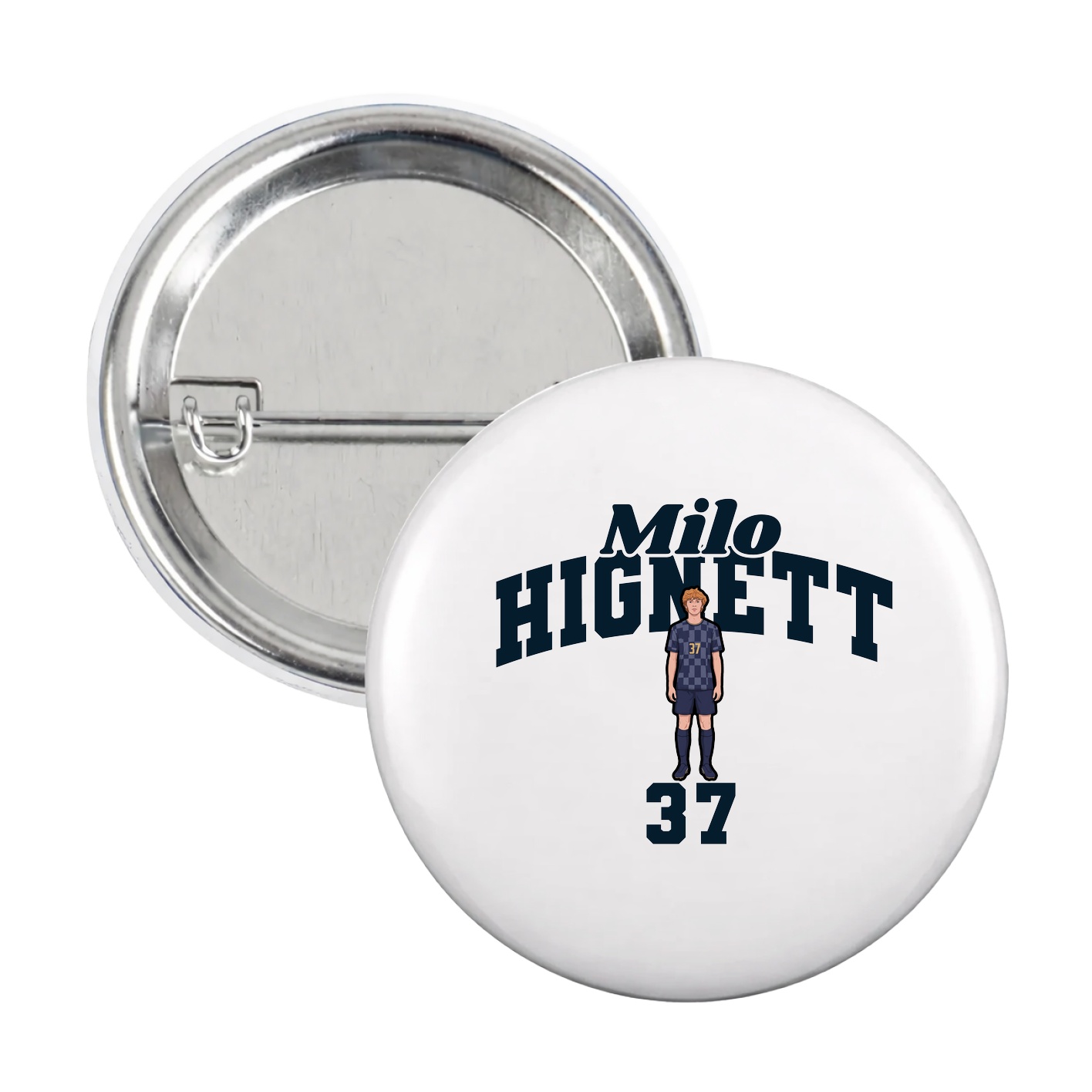 Game Day Button — Signature Arch in White