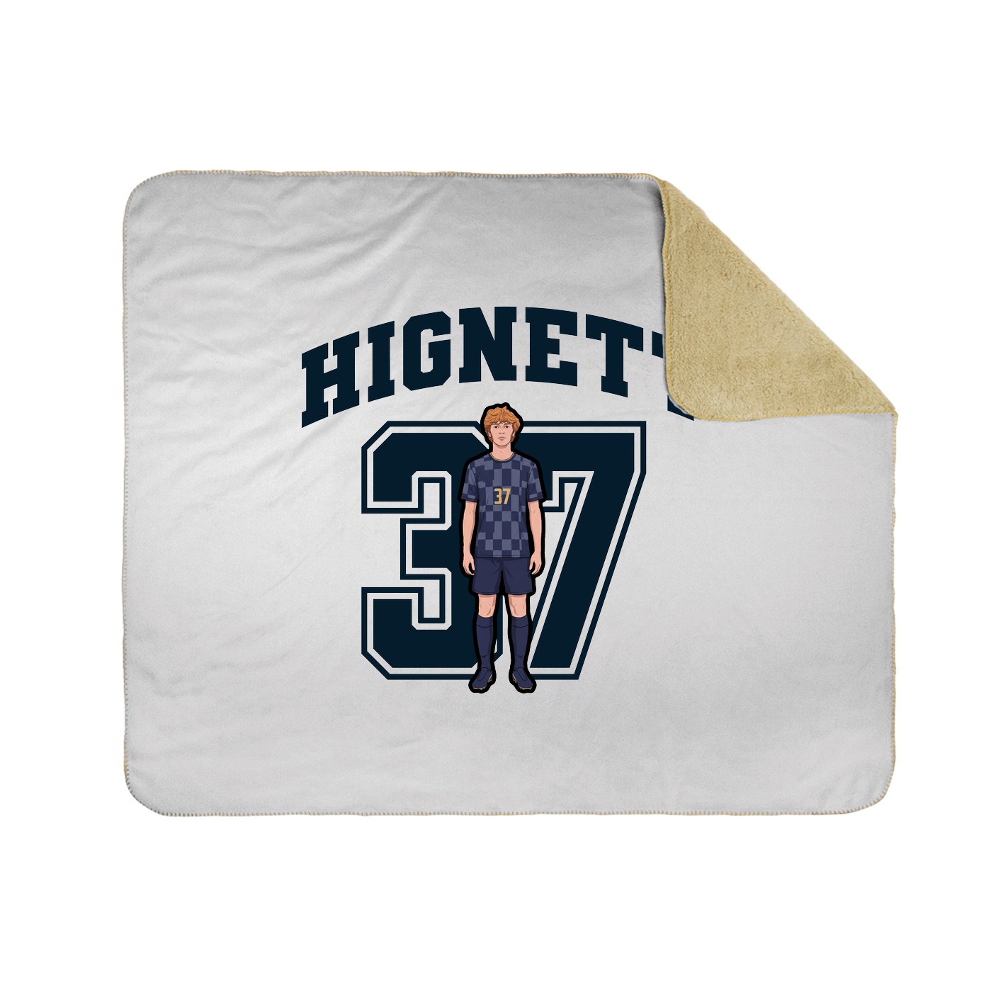 Throw Blanket — Number in White