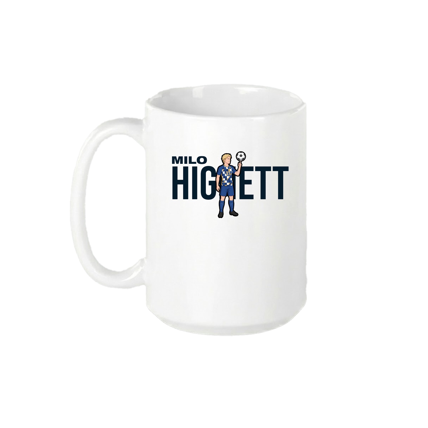 15oz Coffee Mug — Player Name in White