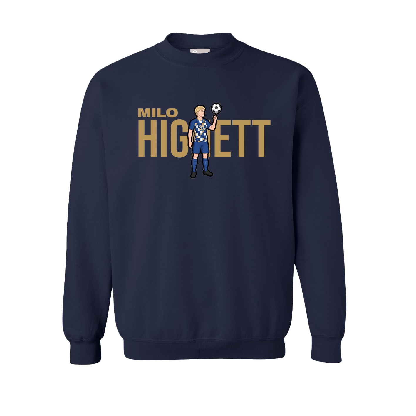 Fleece Crew — Player Name in Navy