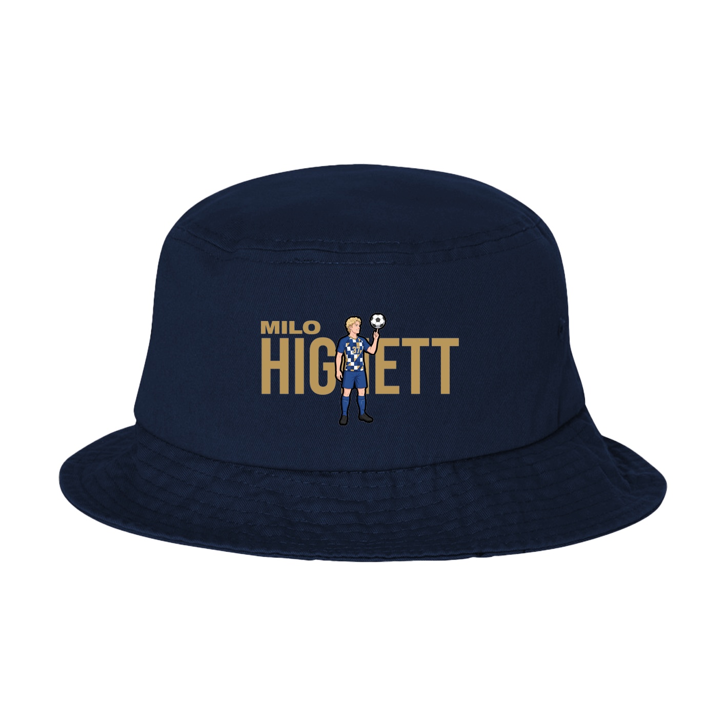 Bucket Cap — Player Name in Navy