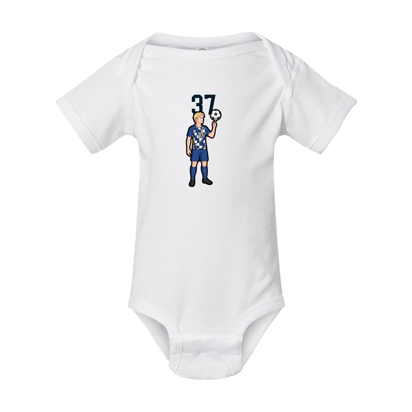 Baby Onesie — Number Top in White